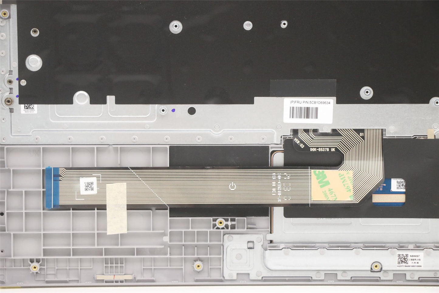 Lenovo Chromebook 15IJL6 Keyboard Palmrest Top Cover Italian Grey 5CB1D69634