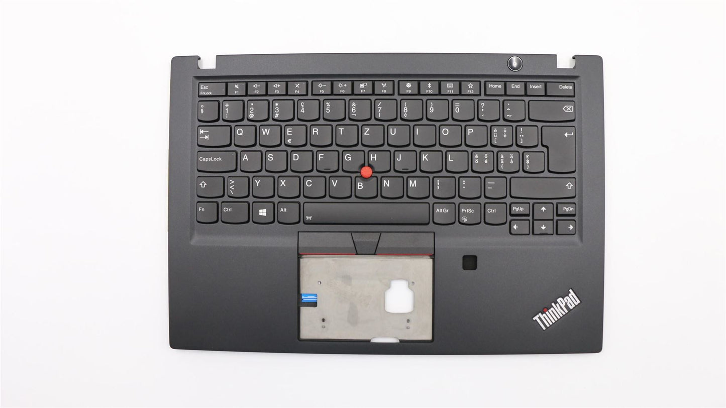 Lenovo ThinkPad T490s Keyboard Palmrest Top Cover Swiss Black Backlit 02HM302