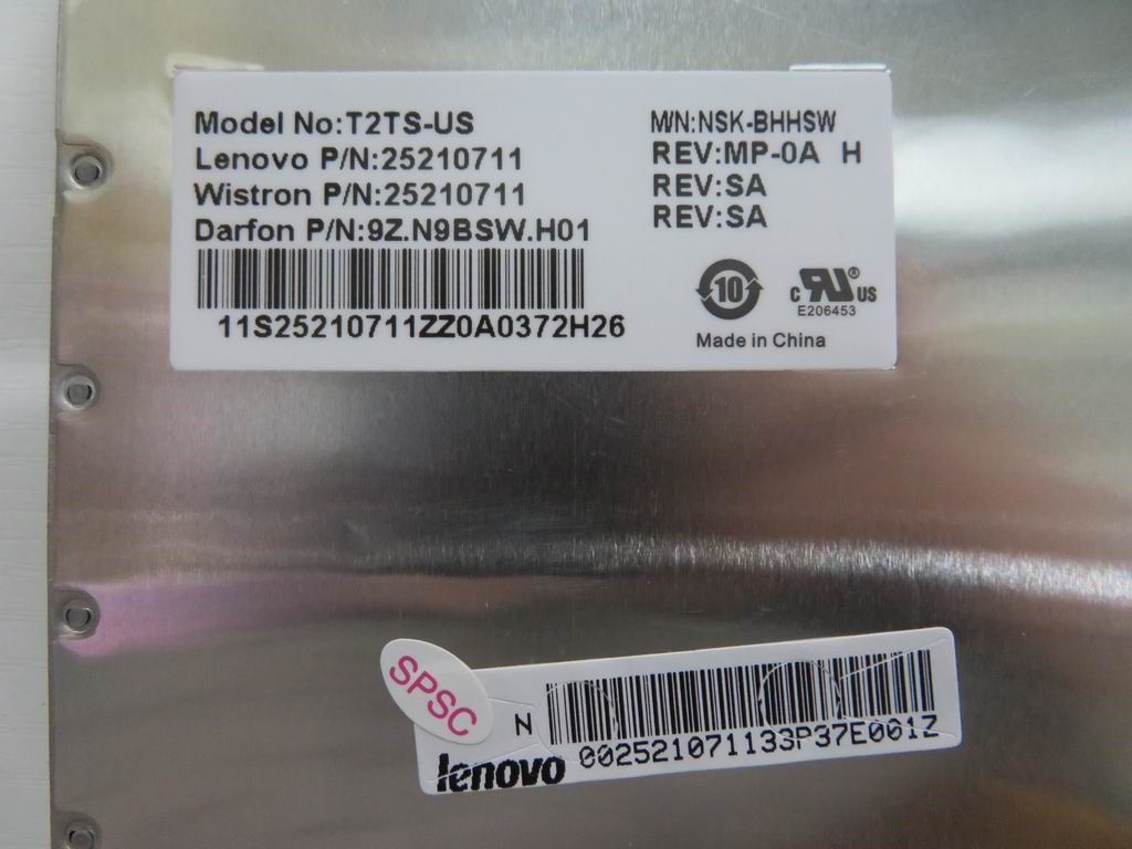 Lenovo DF T2TS 84KEY Silver KBD W8 US English Keyboard 25210711