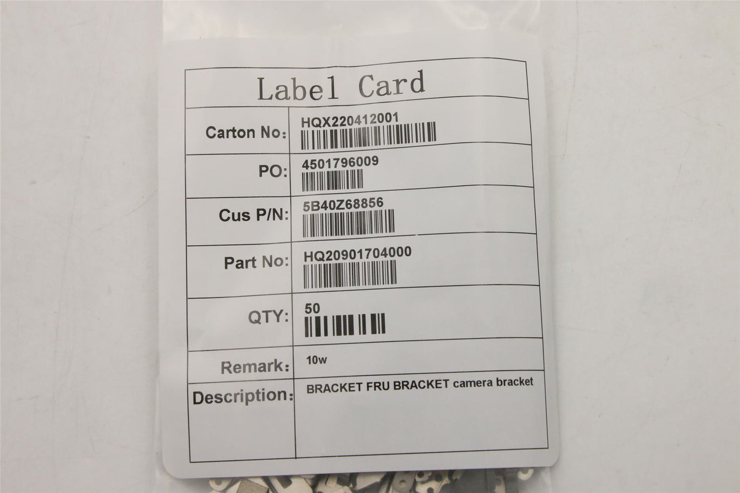 Lenovo FRU BRACKET camera bracket 5B40Z68856