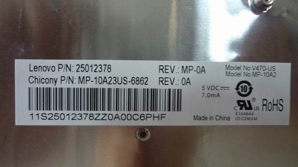 Lenovo CCY T2T7 84KEY ORGGRAY KBD US English Keyboard 25012378