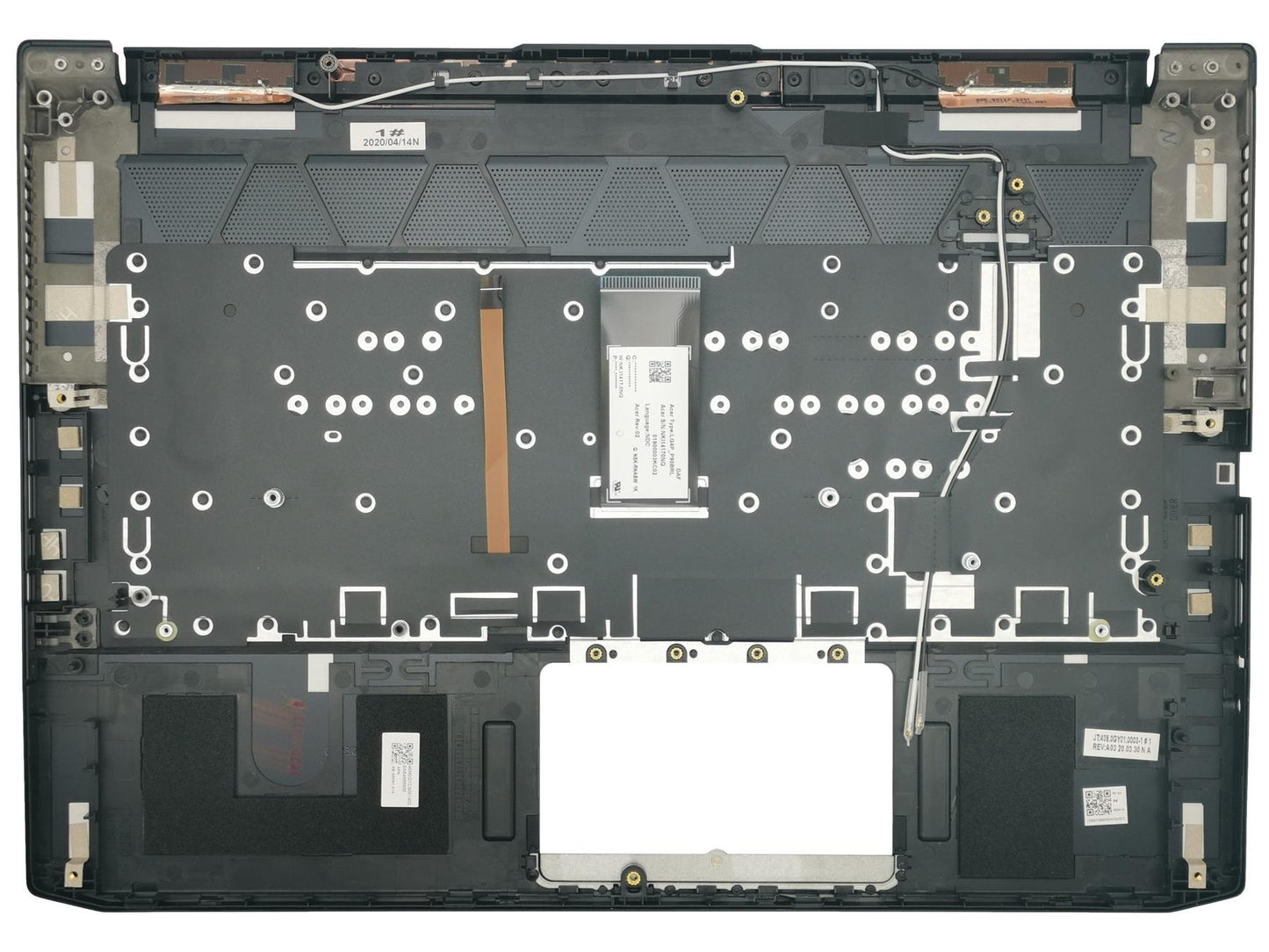 Acer Predator Triton PT515-51 Palmrest Cover Keyboard Nordic Black 6B.Q50N1.014