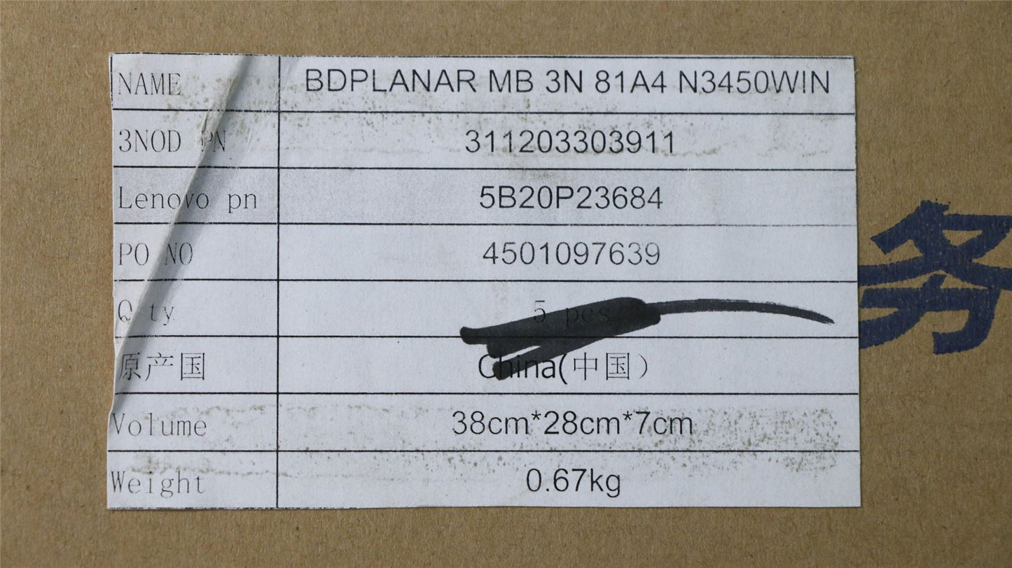 Lenovo MB 3N 81A4 N3450 WIN UMA R2G32G 5B20P23684