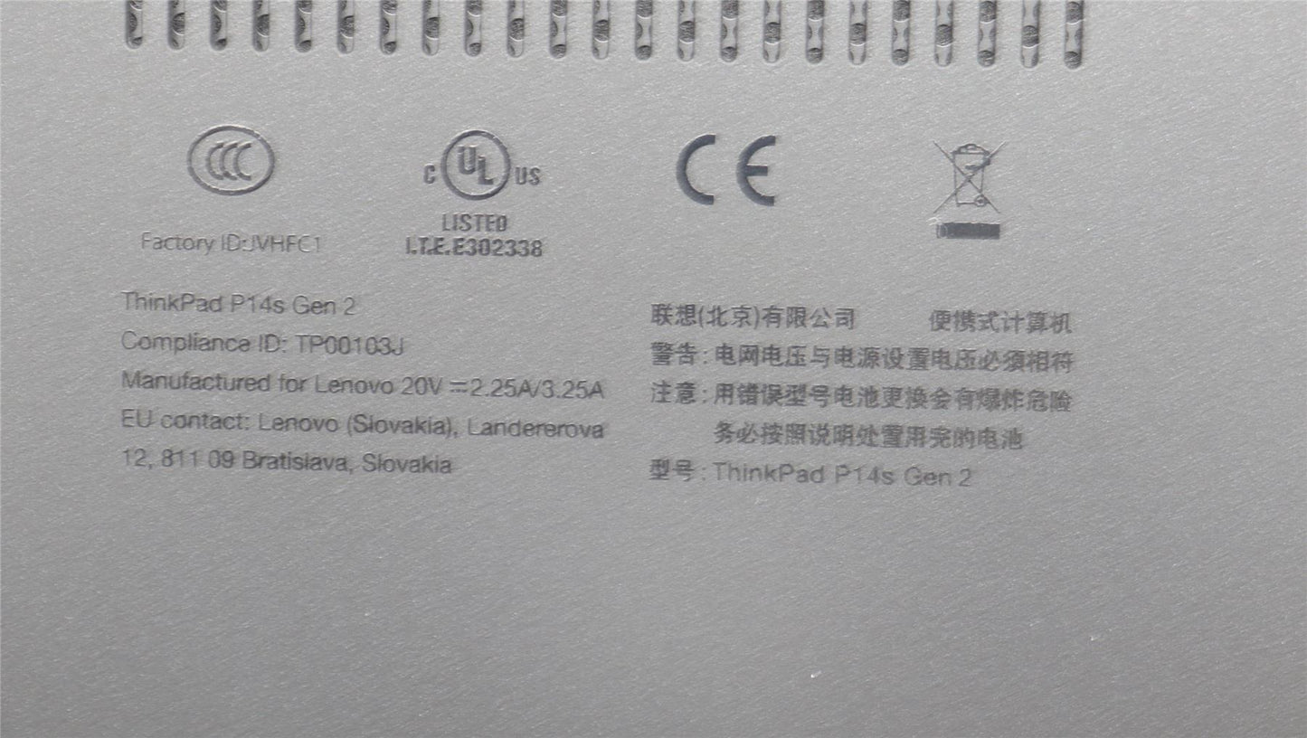Lenovo FRU P14SG2_D_COVER_EM160_PPS_ASSY 5CB1E28110