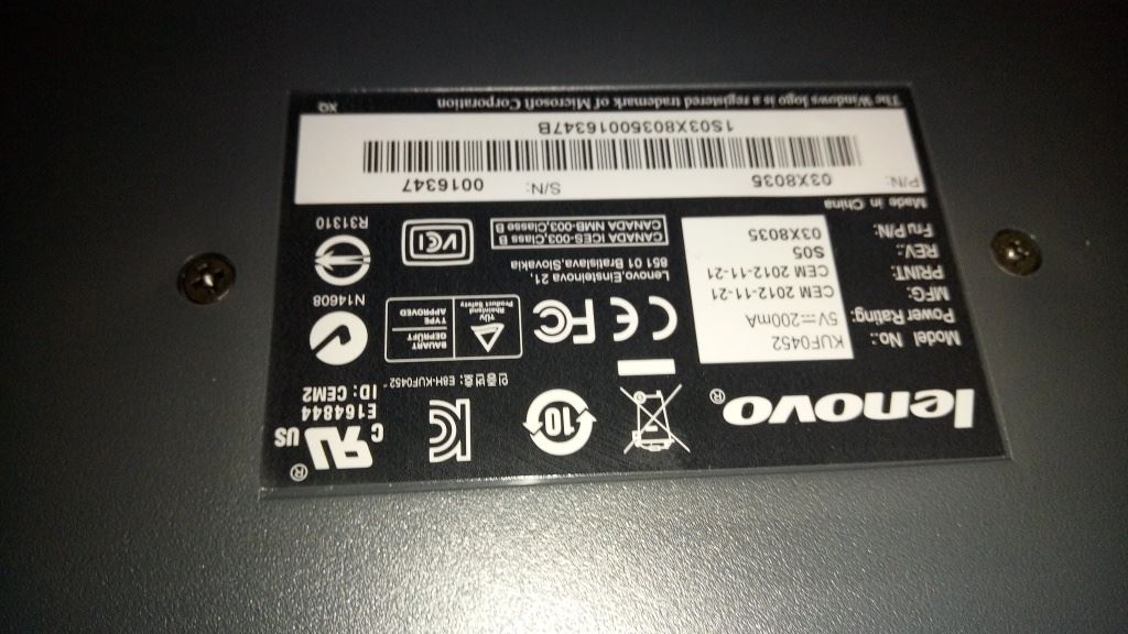 Lenovo KB-UK UK English Keyboard 03X8035