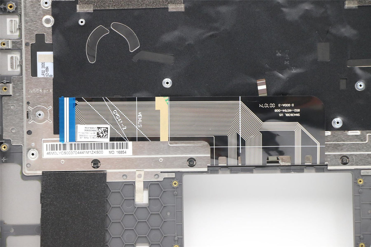 Lenovo ThinkBook 14s G2 ITL Keyboard Palmrest Top Cover US Grey 5CB1B32902