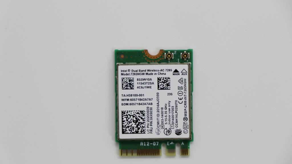 Lenovo 7265 2x2AC+BT WiFi WLAN M.2 PCIe PCI Intel Board 20200609