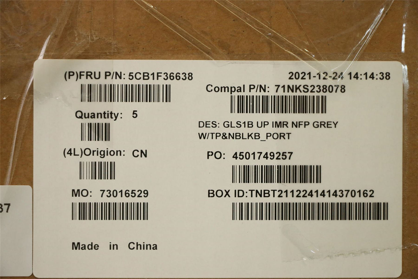 Lenovo IdeaPad 1-15ADA7 Palmrest Touchpad Cover Keyboard Portuguese 5CB1F36638