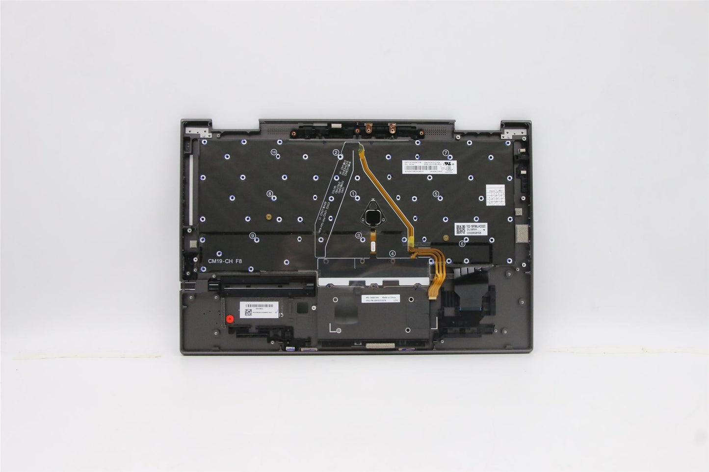 Lenovo Yoga X1 5th Keyboard Palmrest Top Cover Czech Slovakian Grey 5M10Z37078