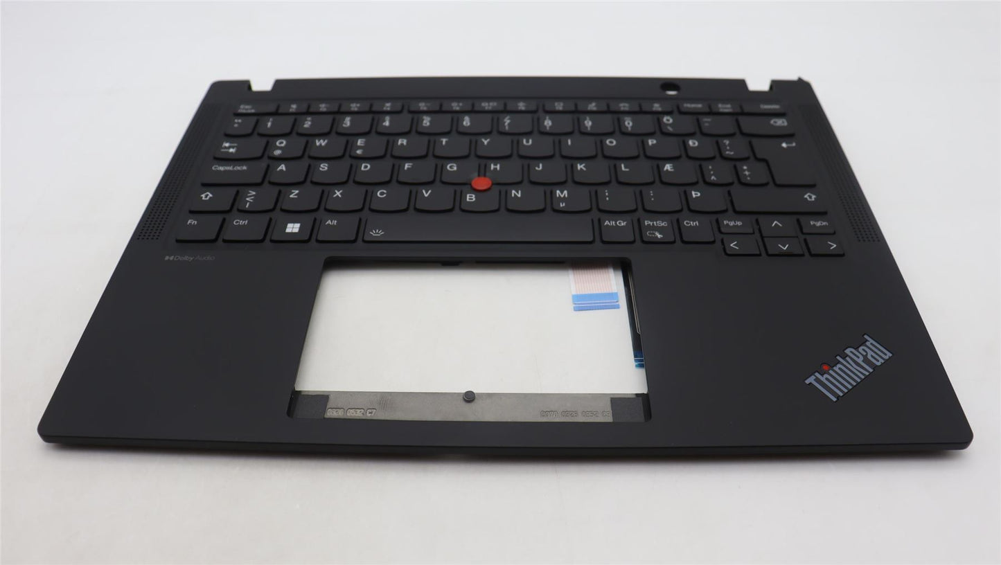 Lenovo ThinkPad X13 Gen 4 Keyboard Palmrest Top Cover Icelandic Black 5M11H94406