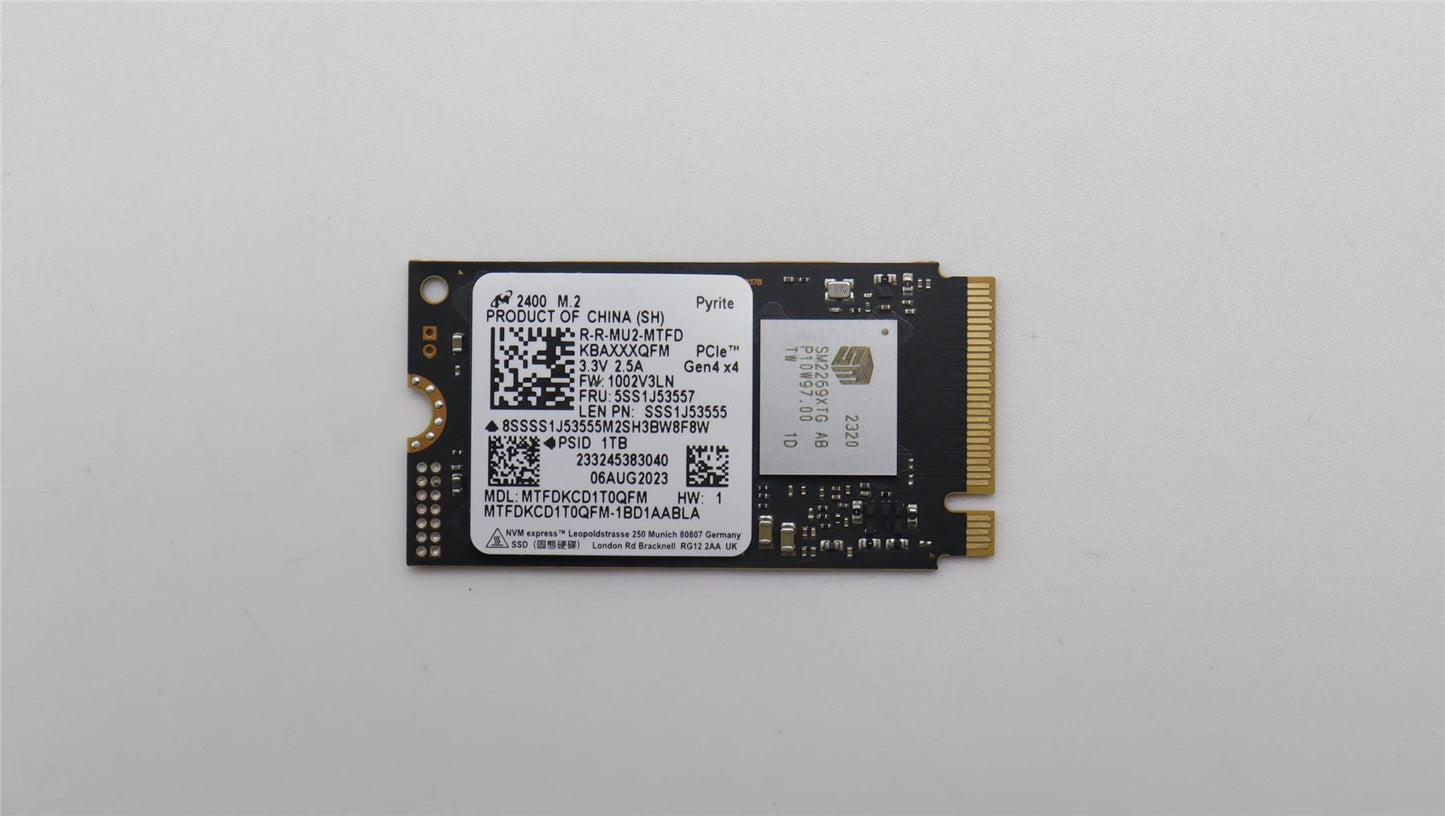 Lenovo IdeaPad 1 14AMN7 1 15AMN7 3 14IRU8 Solid State Drive SSD 5SS1M22207