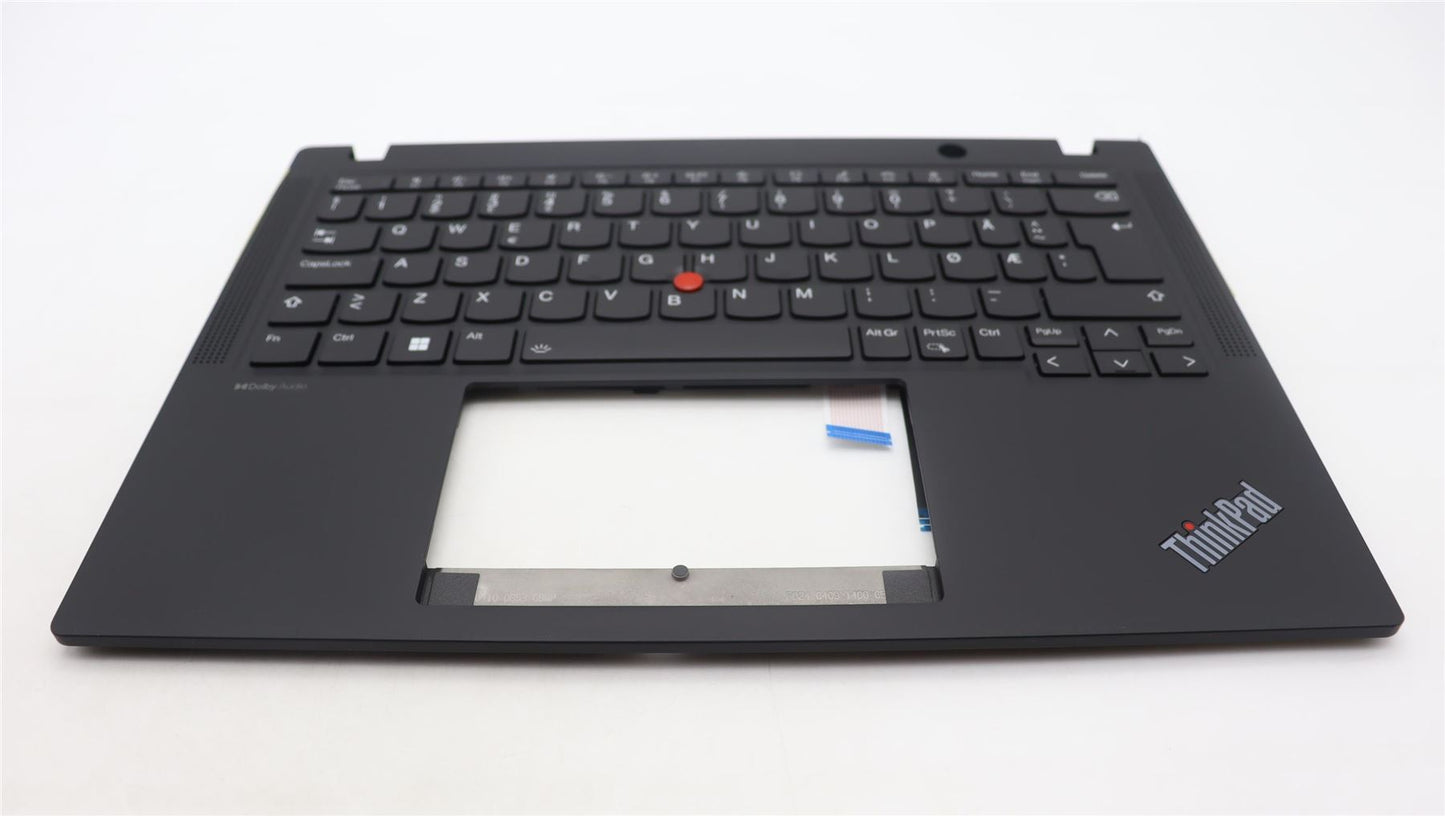Lenovo ThinkPad X13 Gen 4 Keyboard Palmrest Top Cover Norwegian Black 5M11H94541