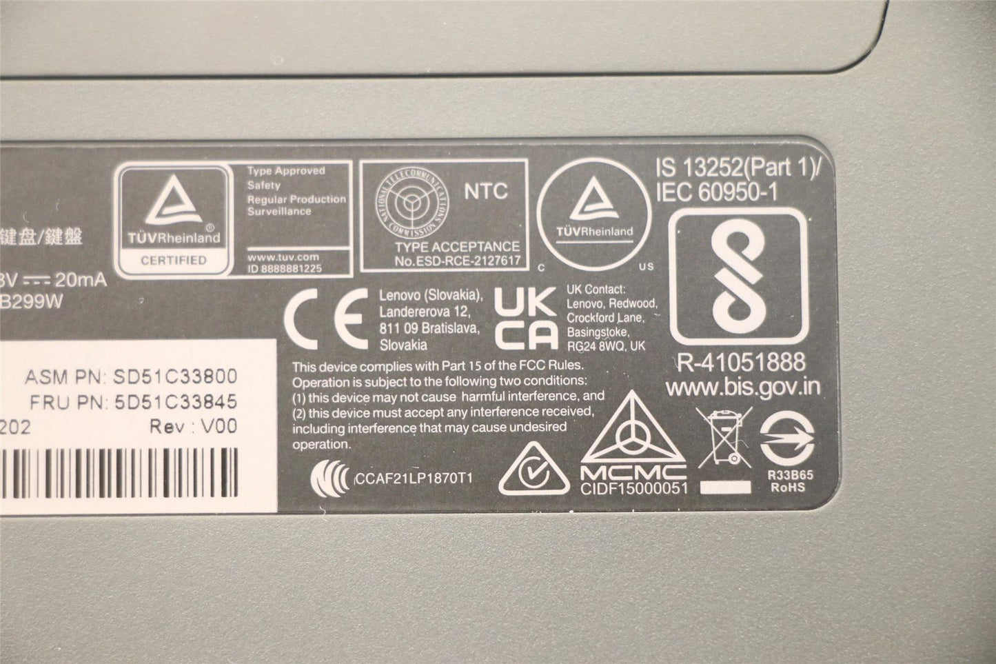 Lenovo Split KBD-Cze/Slov 5D51C33845