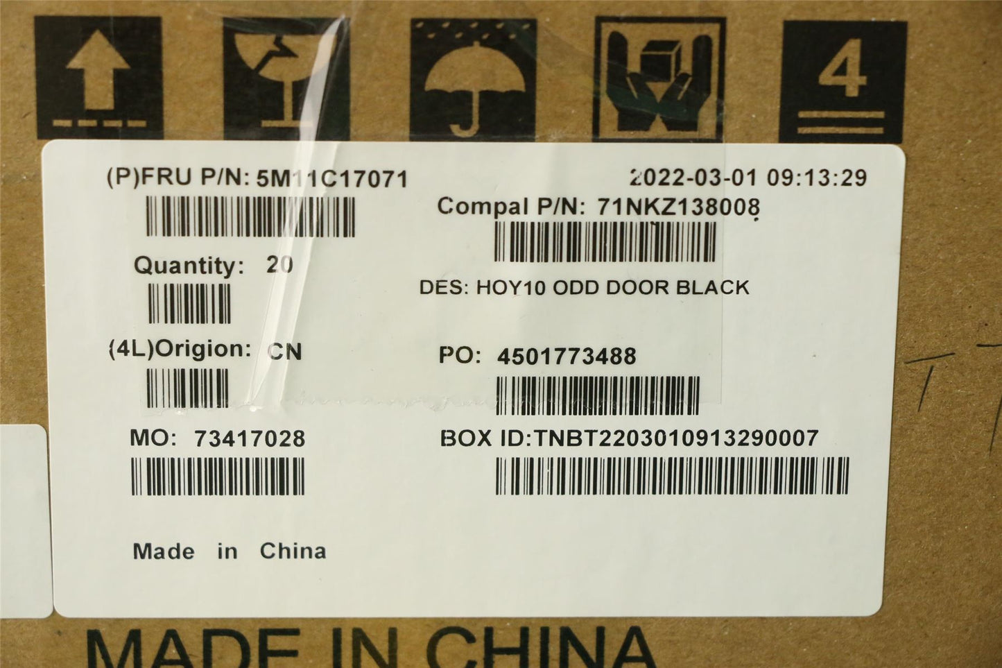 Lenovo ThinkCentre 30a 24 Gen 3 Bezel Cover DVD Optical Drive Black 5M11C17071
