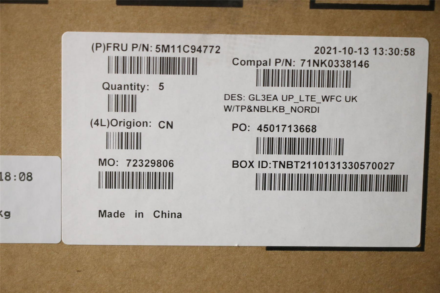 Lenovo Chromebook 300e 3 Keyboard Palmrest Top Cover Norwegian Black 5M11C94772