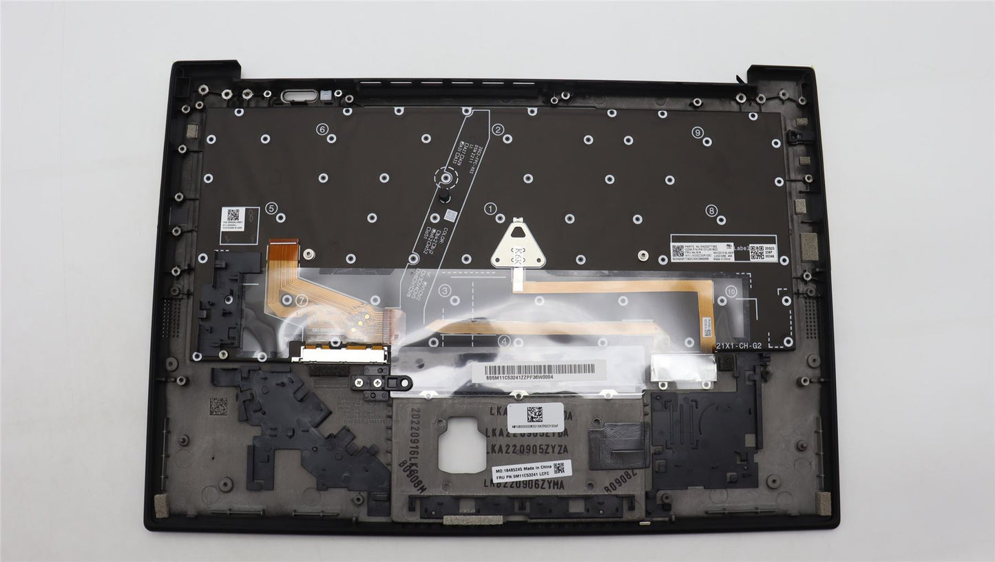 Lenovo Carbon X1 9th Keyboard Palmrest Top Cover German Black 5M11C53241