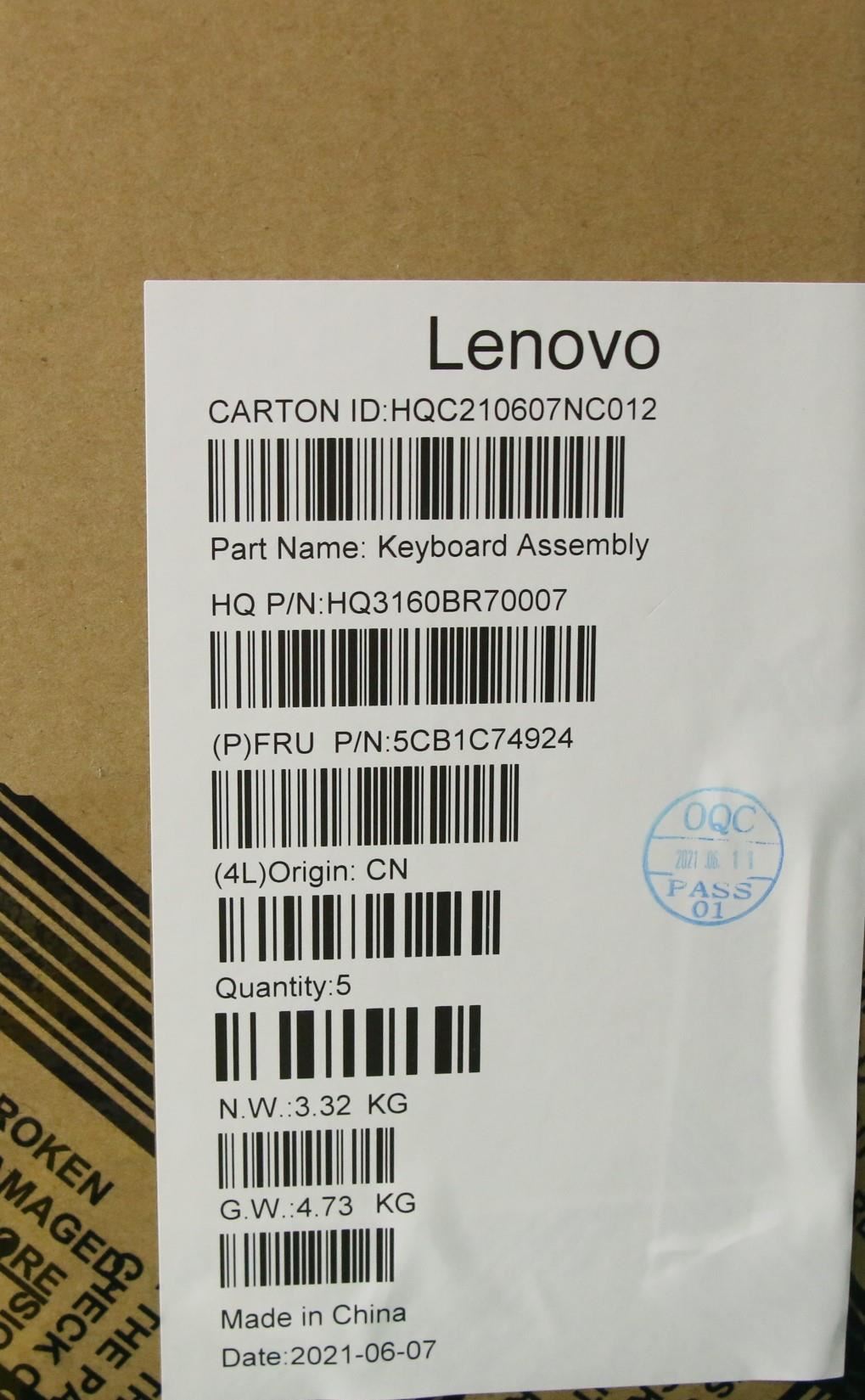 Lenovo IdeaPad 5 16ACH6 Palmrest Cover Touchpad Keyboard Slovenian 5CB1C74924