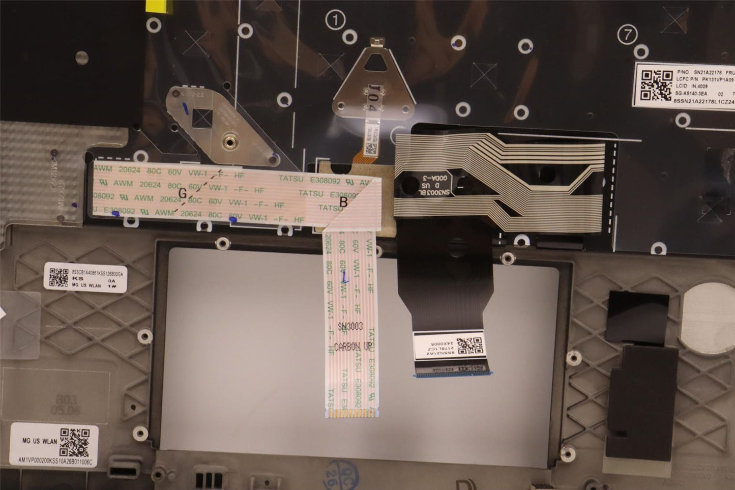 Lenovo ThinkPad T14s Gen 2 Palmrest Touchpad Cover Keyboard Black 5M11A37100