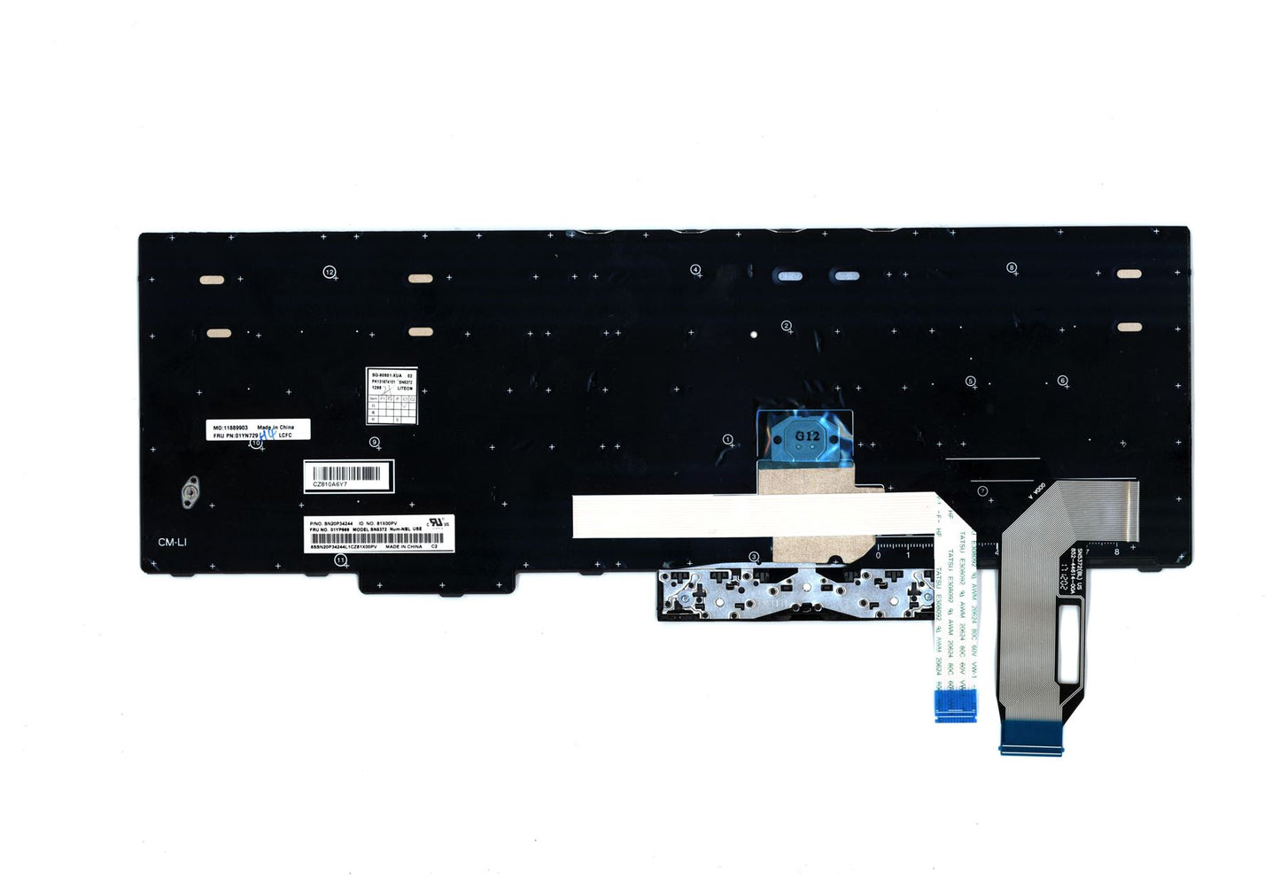Lenovo ThinkPad E580 E590 Keyboard US International Silver 01YN729