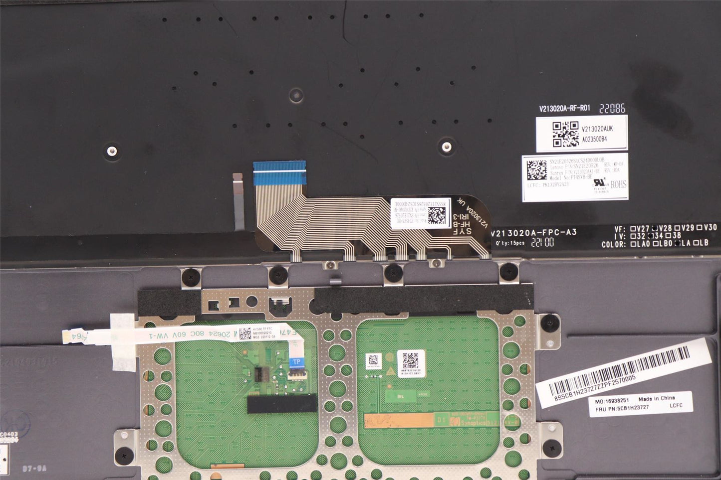 Lenovo IdeaPad 9 14IAP7 Palmrest Cover Touchpad Keyboard Belgian Grey 5CB1H23727