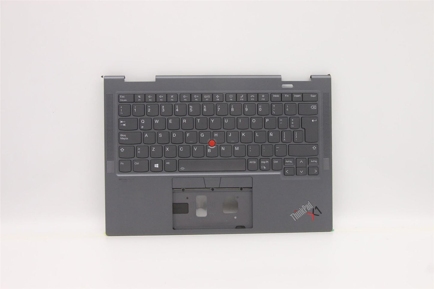 Lenovo Yoga X1 6th Keyboard Palmrest Top Cover Spanish Grey 5M11C40991