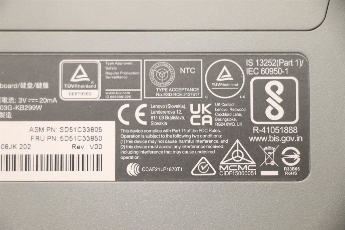 Lenovo KYB_MOUSE Split KBD-Fren Cana 058 Keyboard 5D51C33850