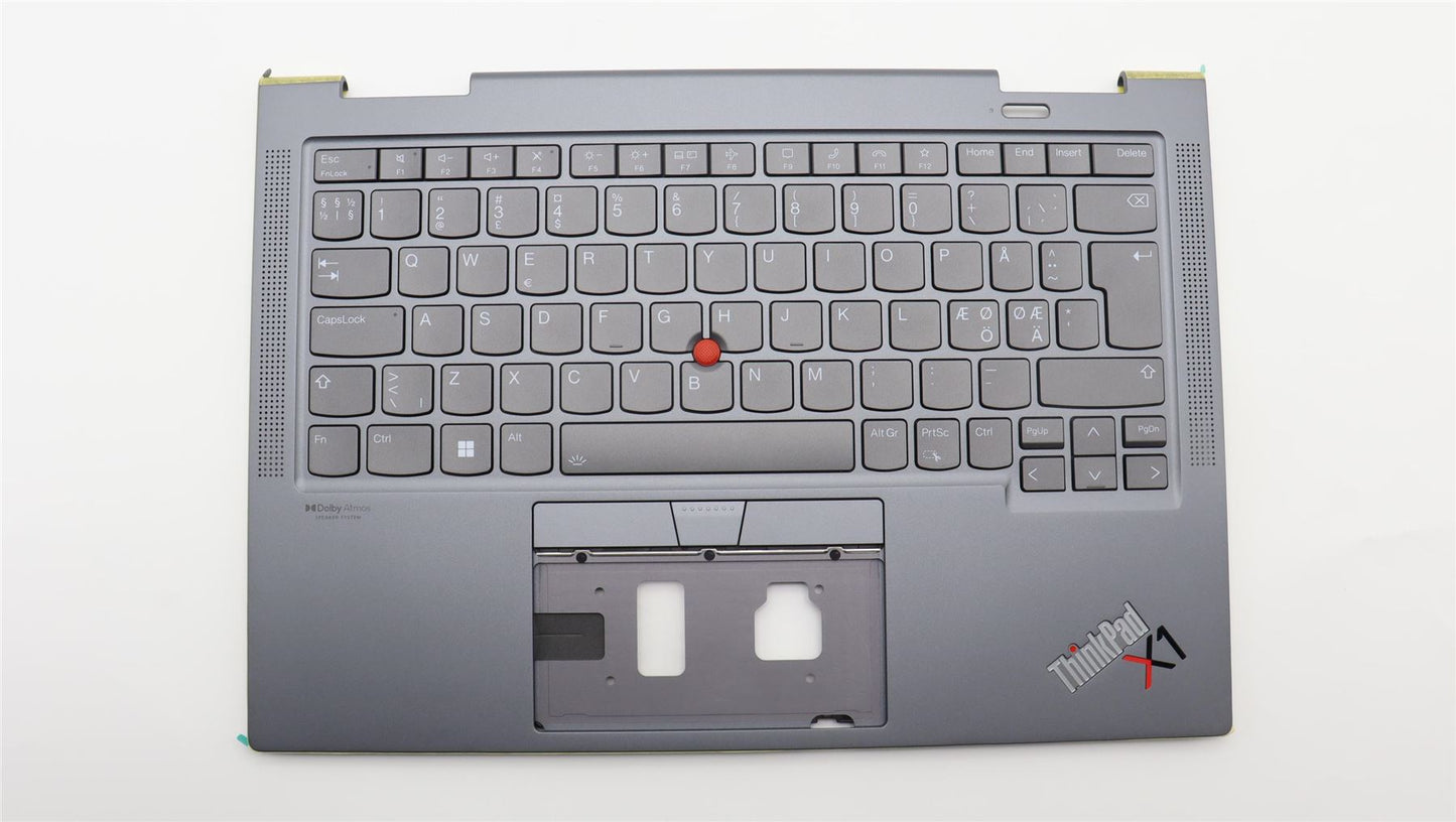Lenovo Yoga X1 6th Keyboard Palmrest Top Cover Norwegian Grey 5M11C41022
