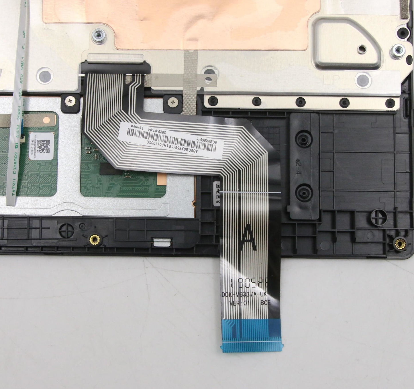 Lenovo Chromebook 300e 2nd Keyboard Palmrest Top Cover Belgian Black 5CB0X55511