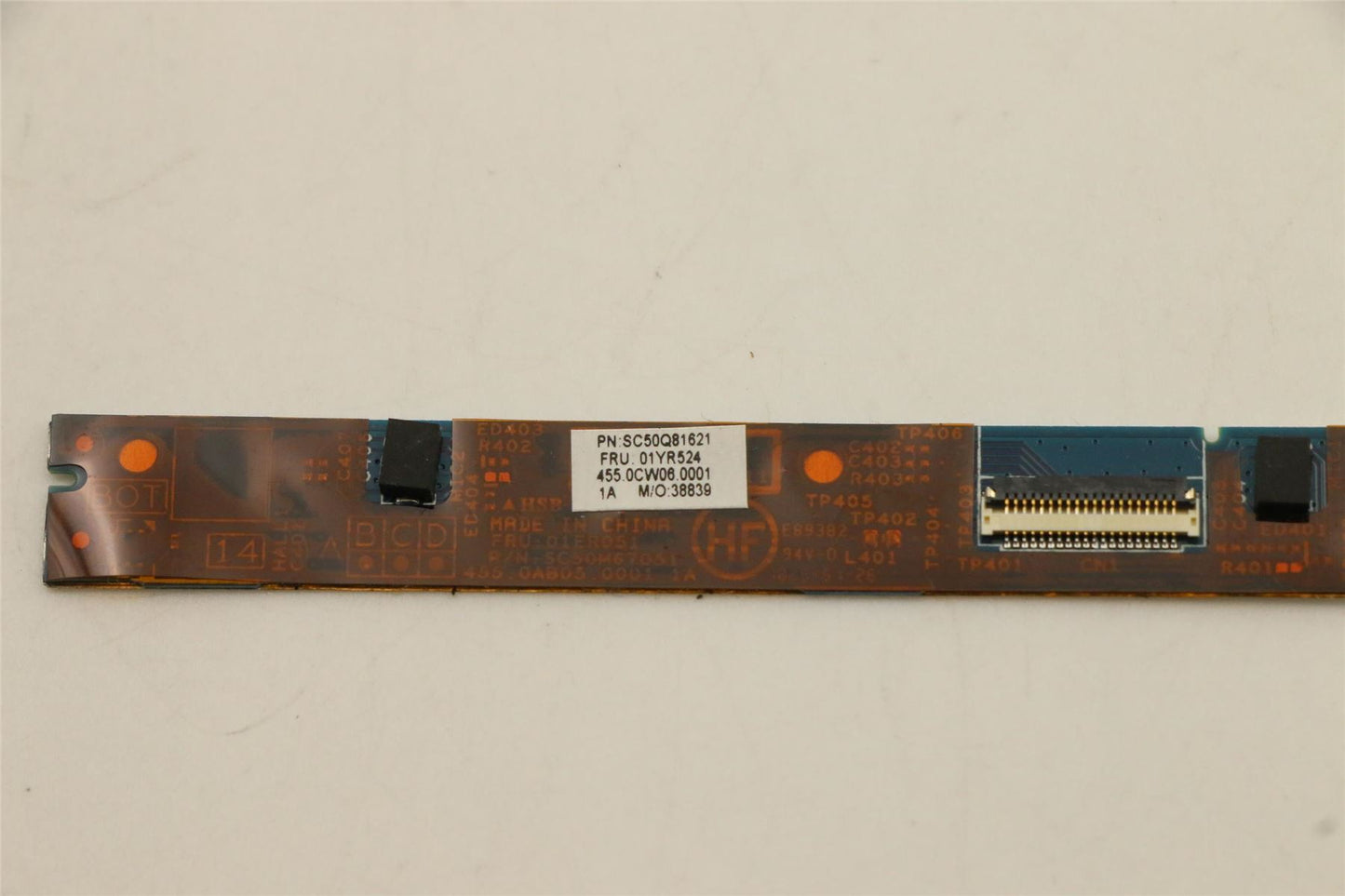 Lenovo ThinkPad T580 P52s Sensor Board 01YR524