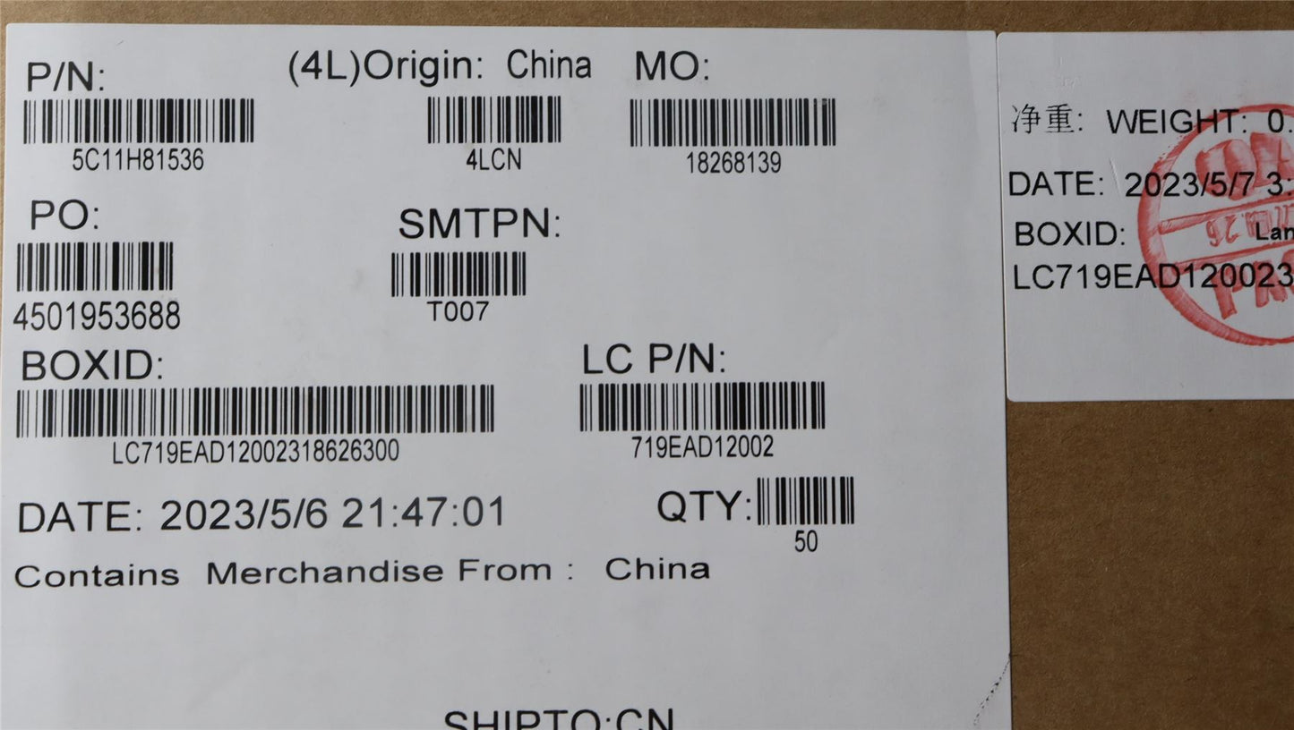 Lenovo FRU 14eG3 EDP Touch Cable 5C11H81536