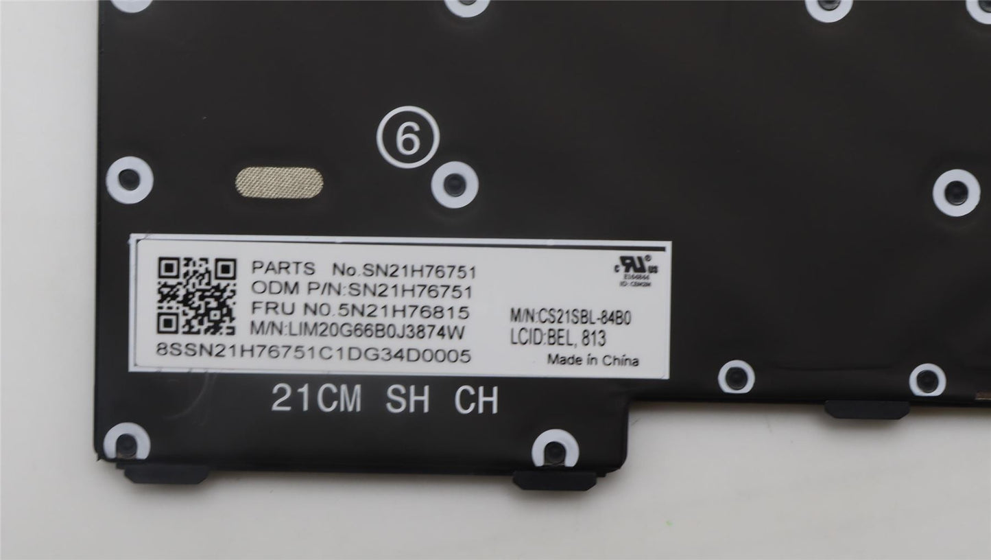 Lenovo Yoga L13 4 X13 3 L13 3 Keyboard Belgian Black Backlit 5N21H76815