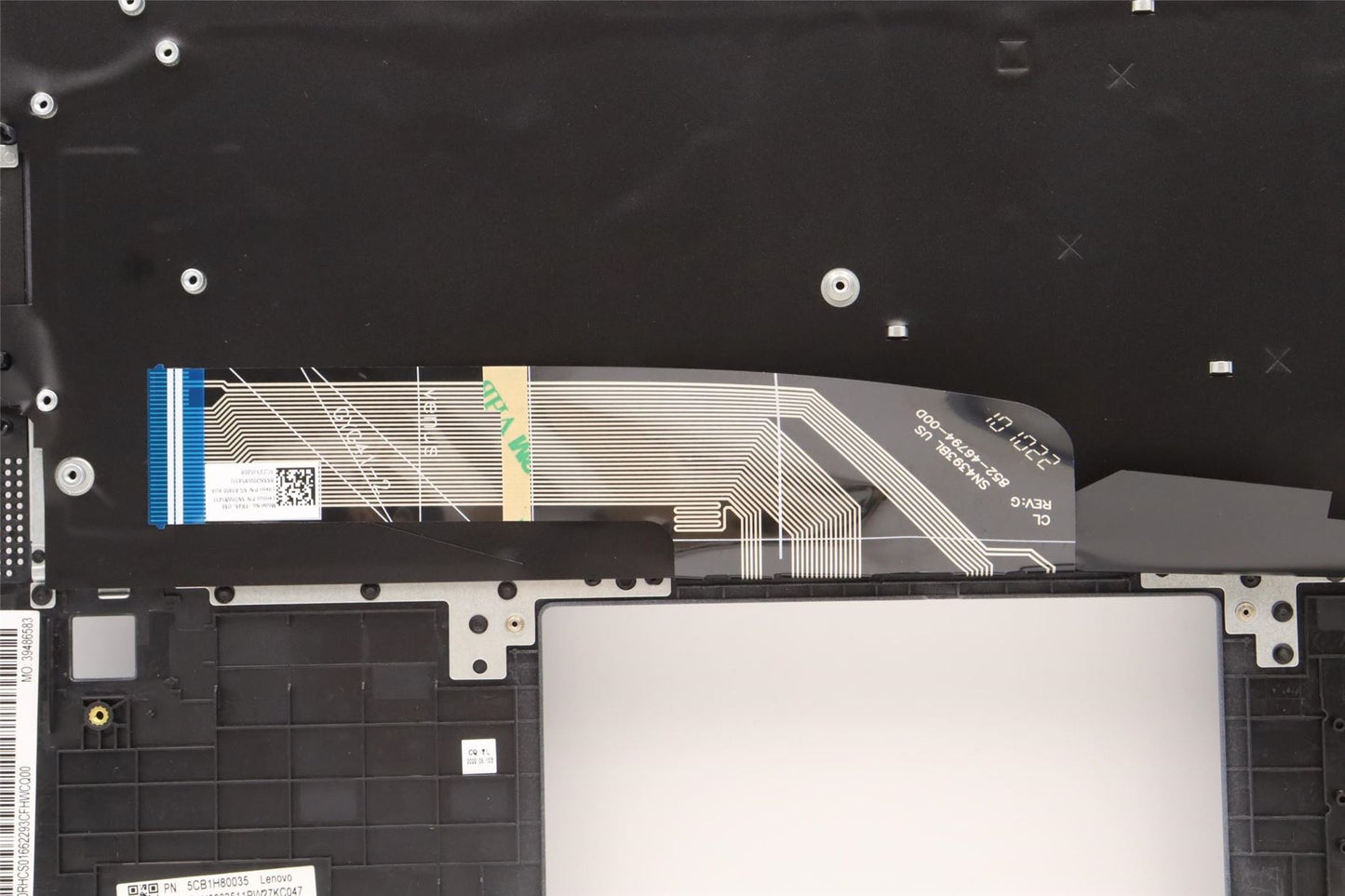 Lenovo IdeaPad 5 14IAU7 Palmrest Cover Keyboard US Blue 5CB1H80035