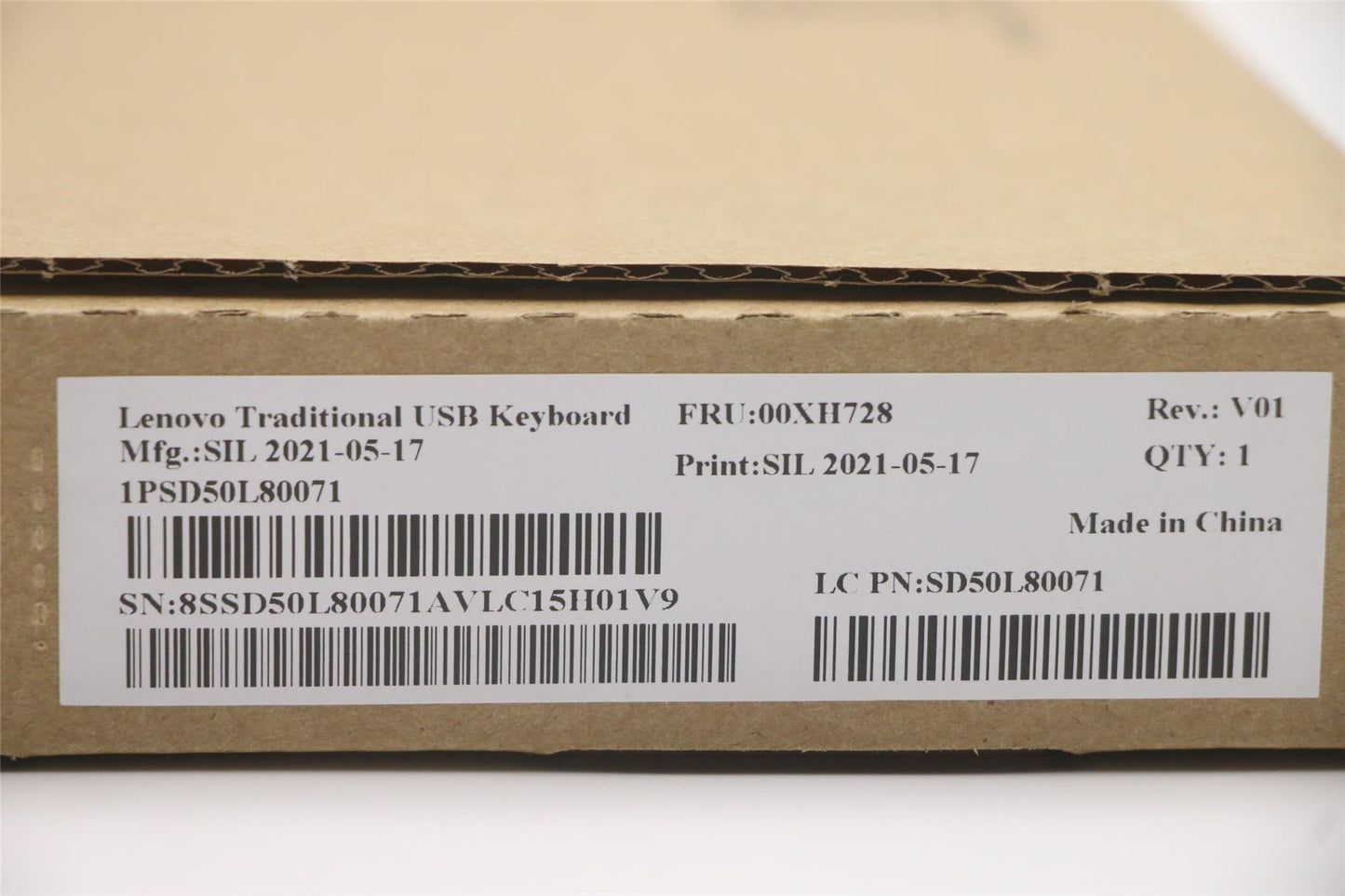 Lenovo USB TRDTNL KB BK SLV 00XH728
