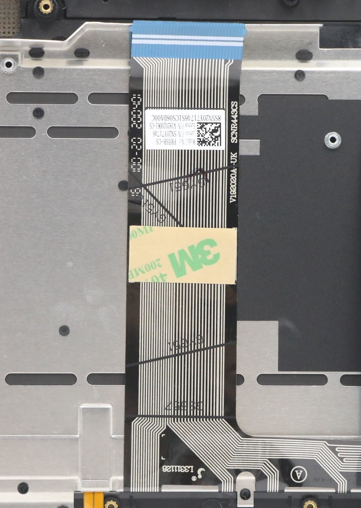 Lenovo Yoga 7-15IMH05 Keyboard Palmrest Top Cover Czech Black 5CB0Z31019