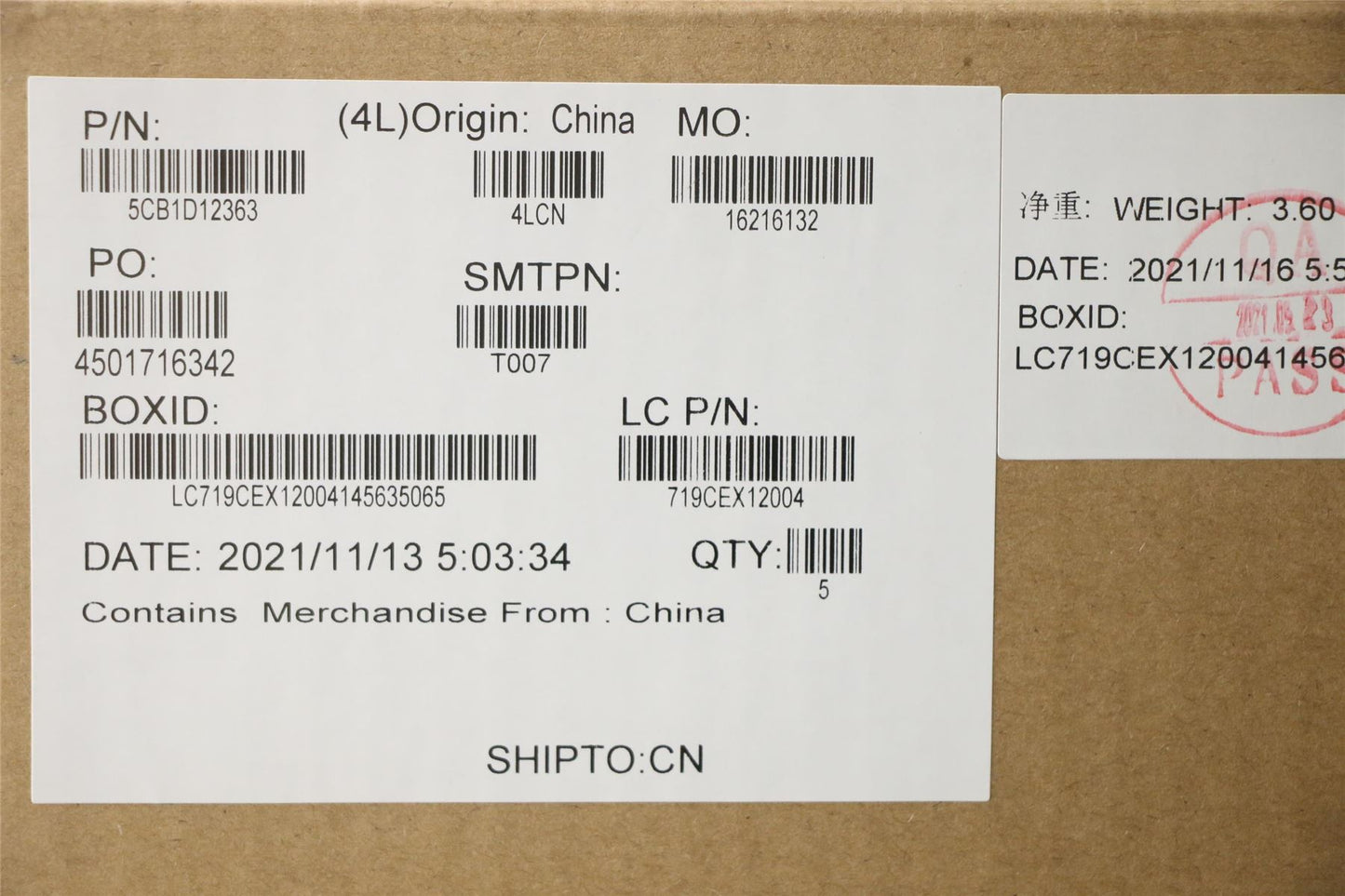 Lenovo Legion 5 15ITH6 Palmrest Cover Touchpad Keyboard UK Europe 5CB1D12363