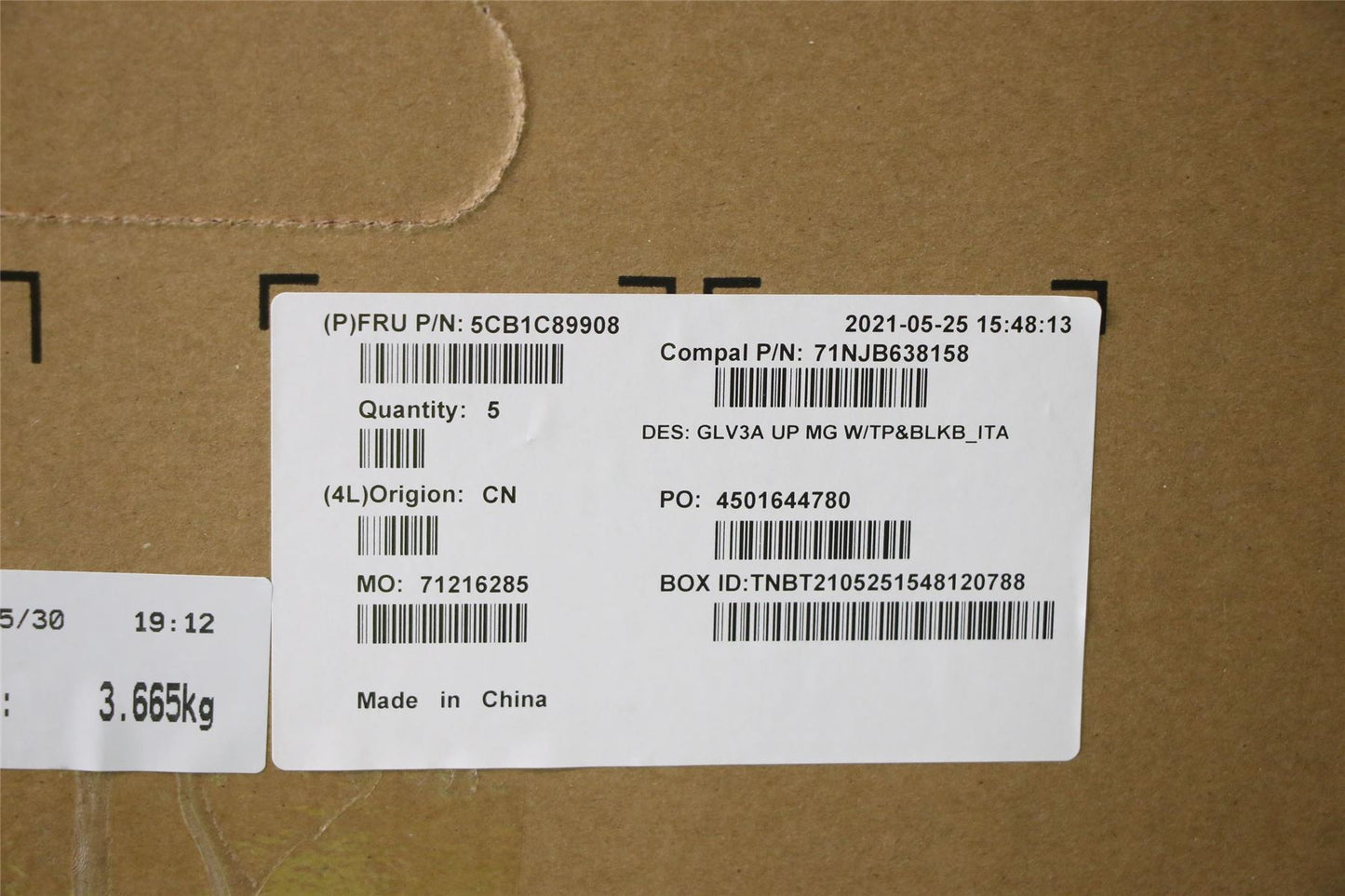 Lenovo ThinkBook 14 G3 ACL Palmrest Touchpad Cover Keyboard Italian 5CB1C89908
