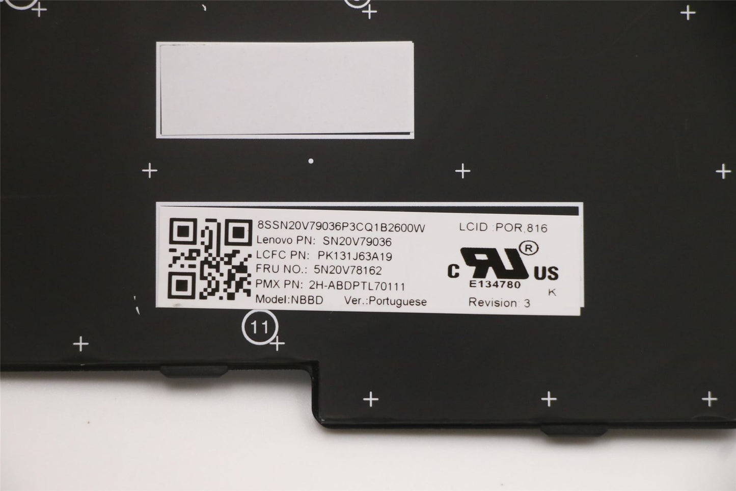 Lenovo ThinkPad P15s 1 P15s 2 T15 2 T15 Clavier Portugais Noir 5N20V78162