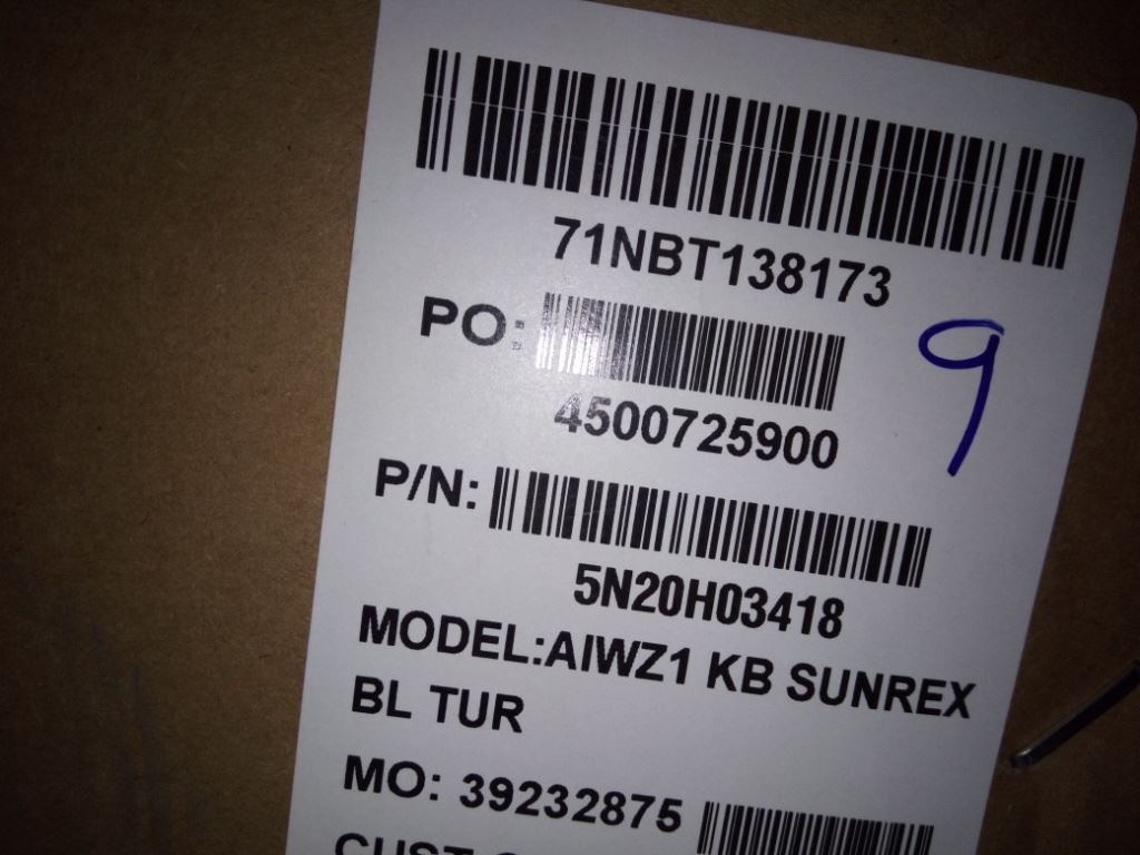 Lenovo TUR-T6G1B-JME-BlackKey-BLKBD Turkish Keyboard 5N20H03418