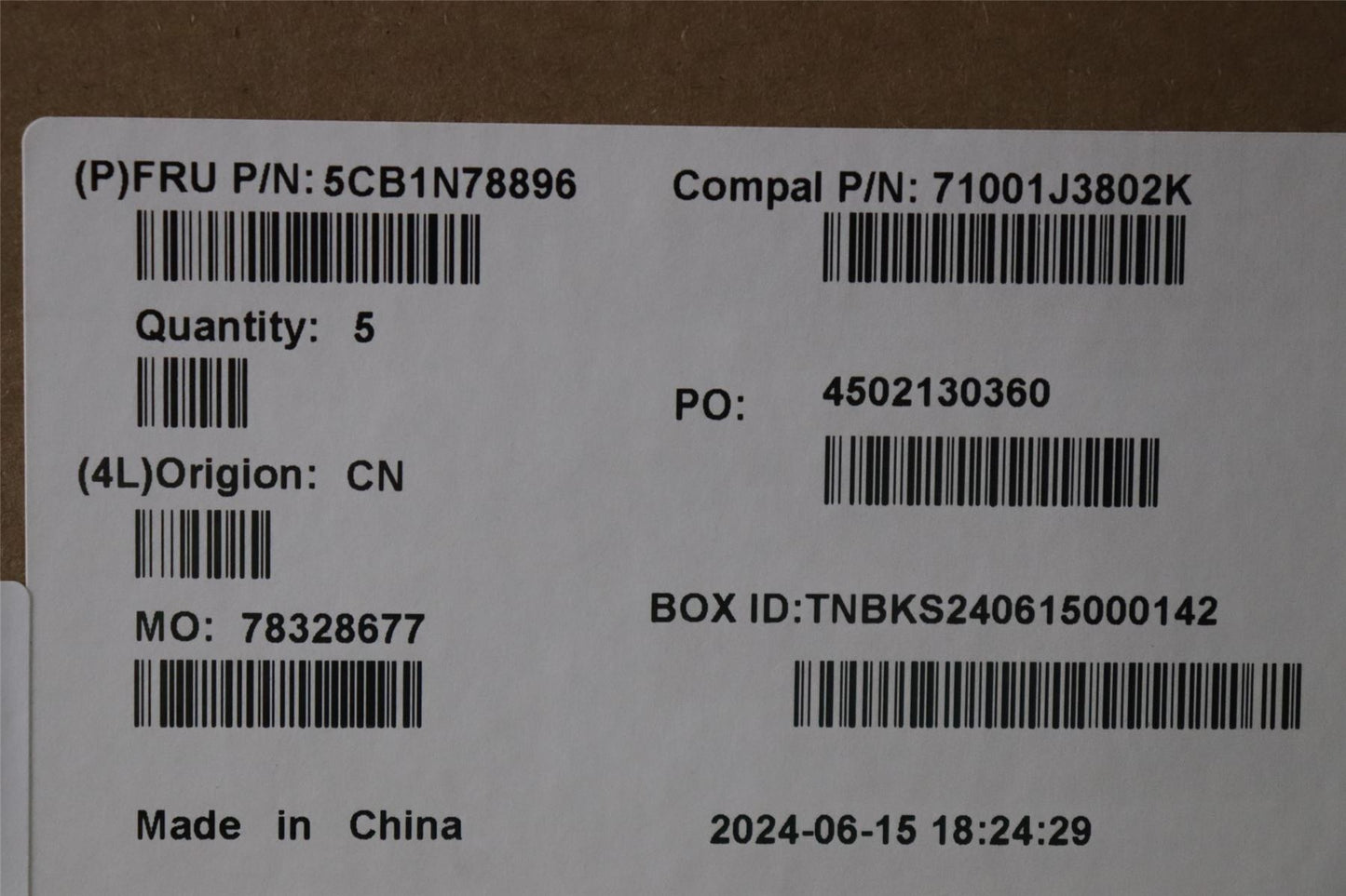 Lenovo UpperCase_ITA C 83G1 CG NFP BL 5CB1N78896