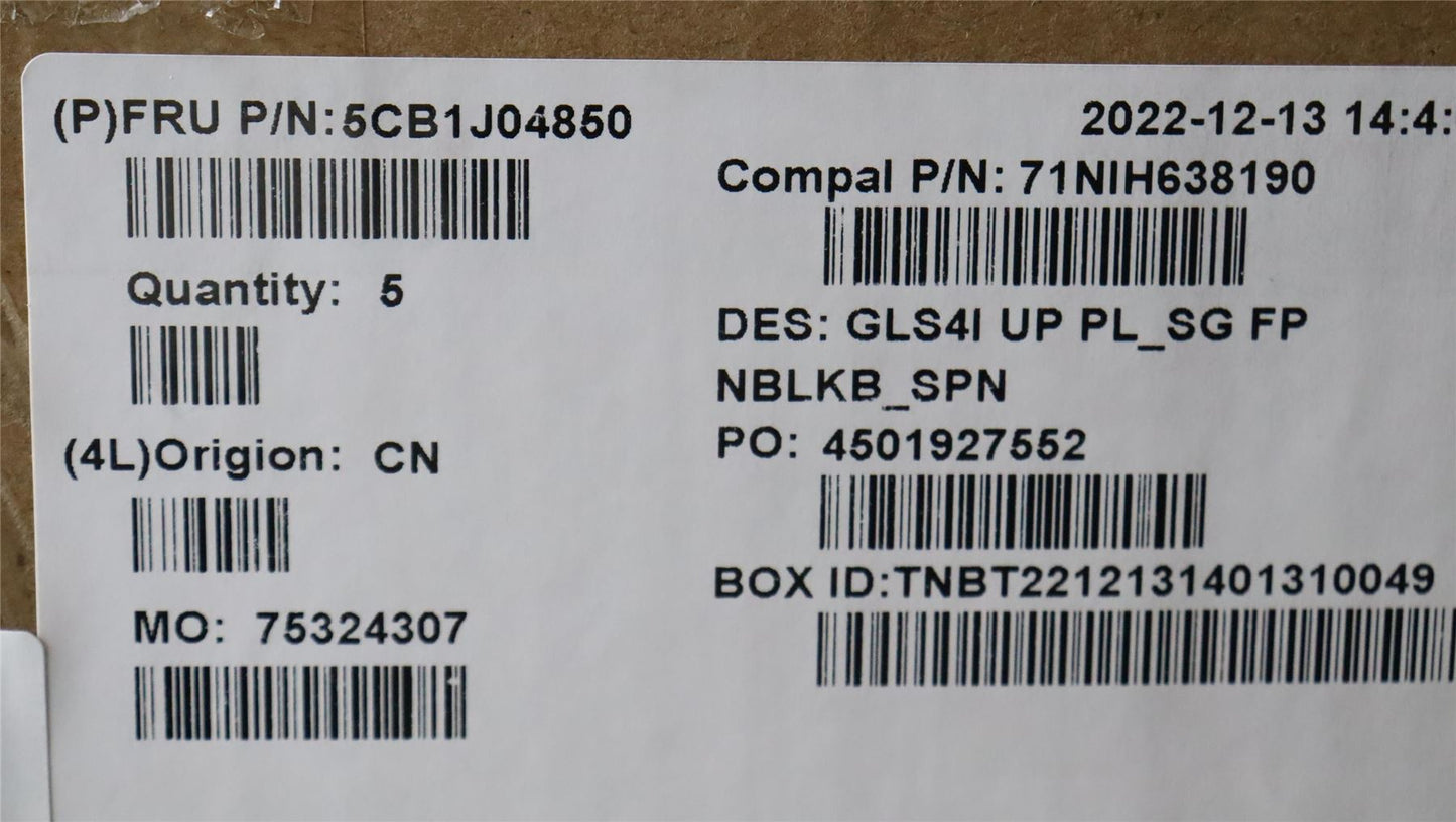 Lenovo UpperCaseASM_SPA C82SD PLSG FPNBL 5CB1J04850