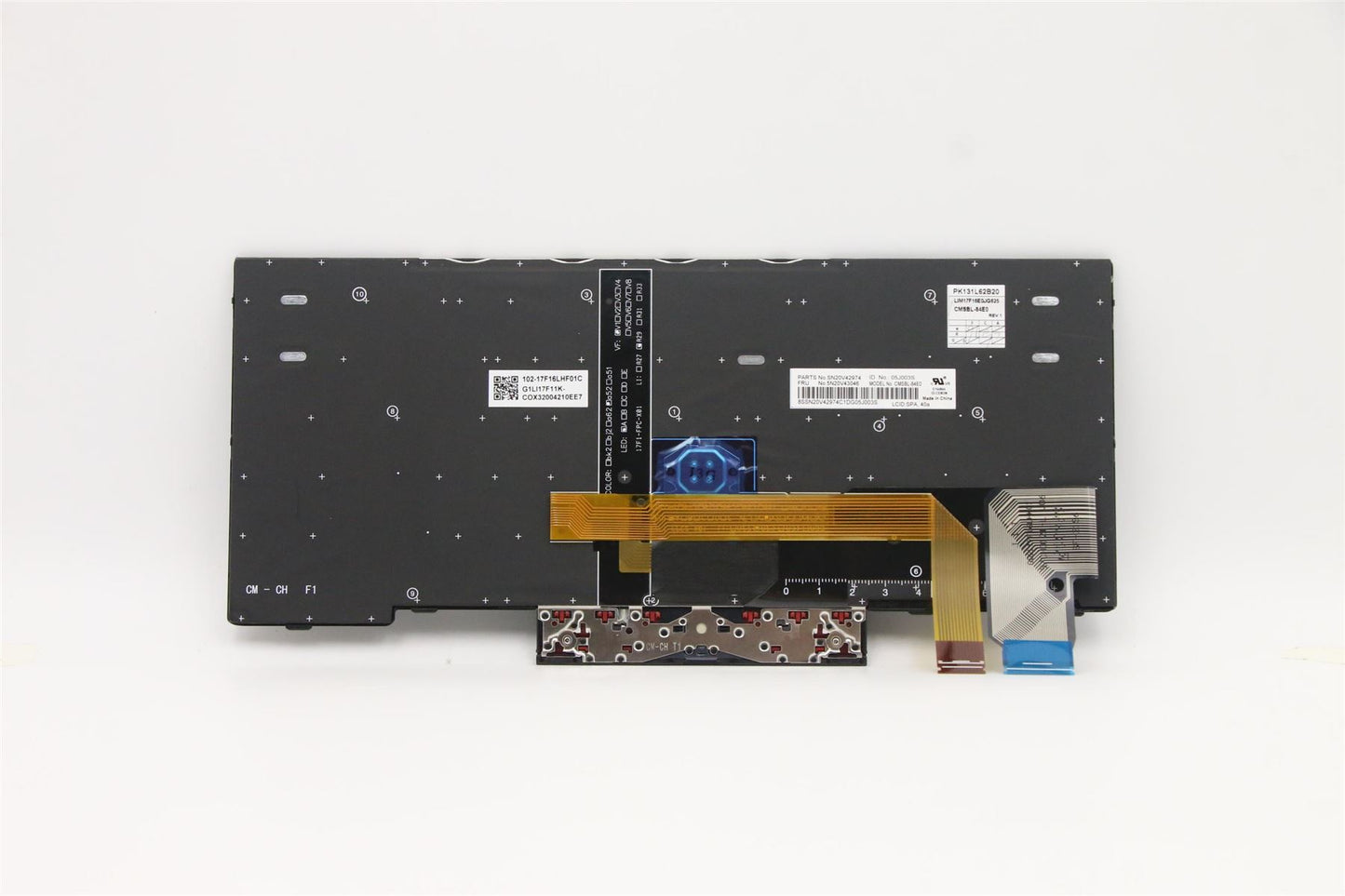 Lenovo ThinkPad L13 2 X13 Keyboard Spanish Black Backlit 5N20V43046