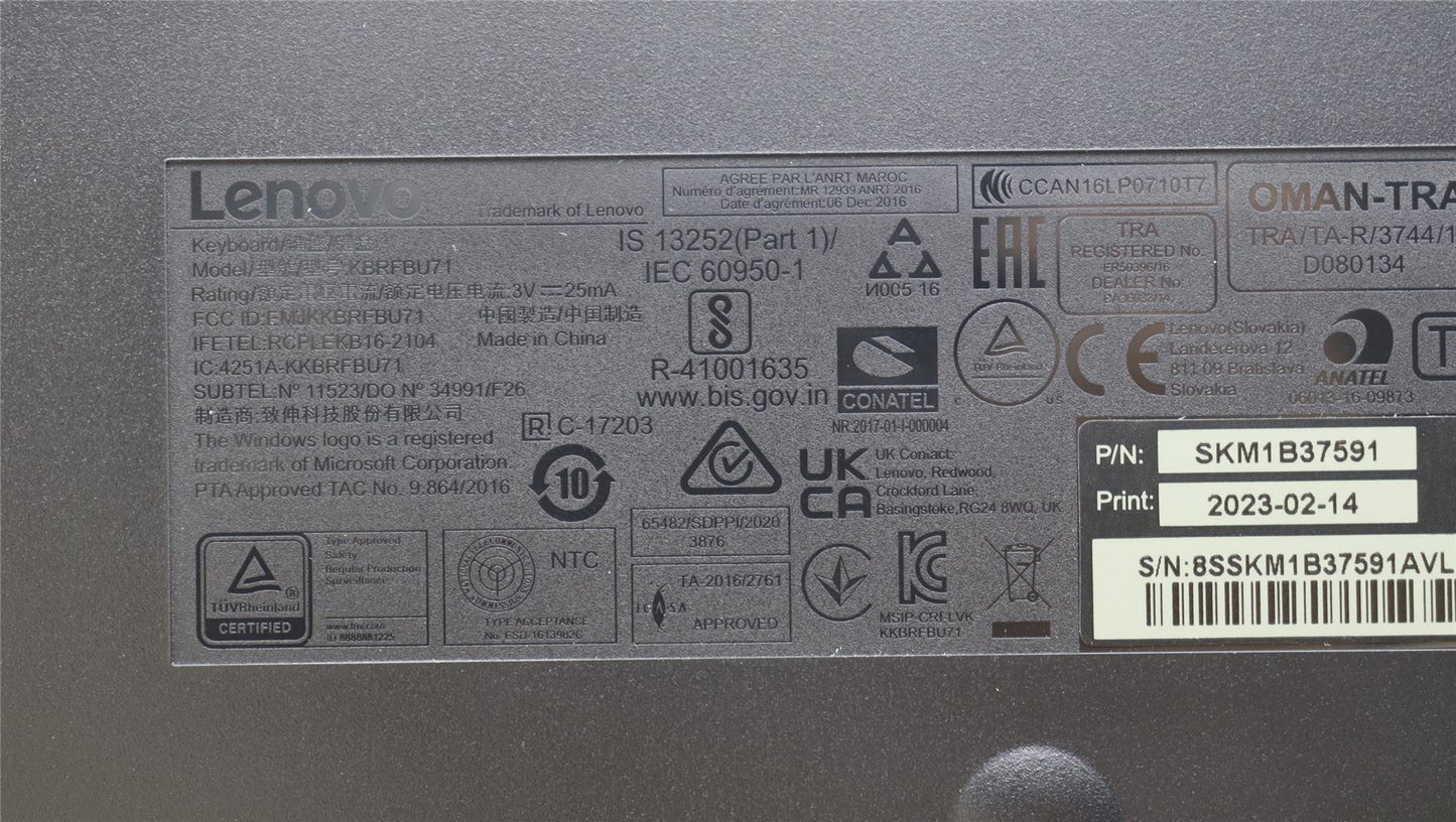 Lenovo WL KM Calliope BK 459 GRE/US 5KM0U87650