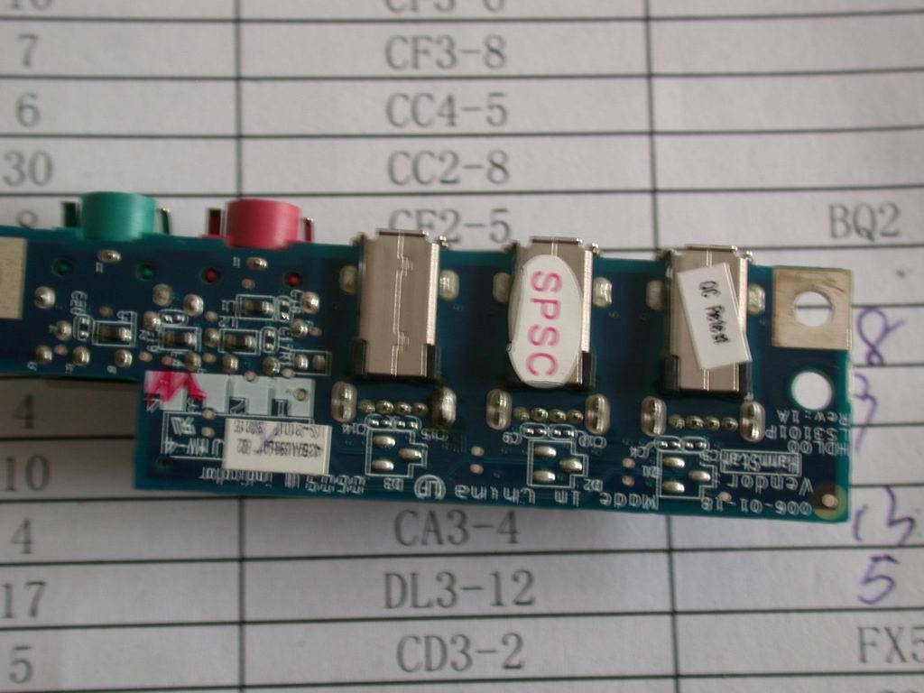 Lenovo HDL00 USB/AUDIO 71B61539001 (876163) Audio USB Board 11008164