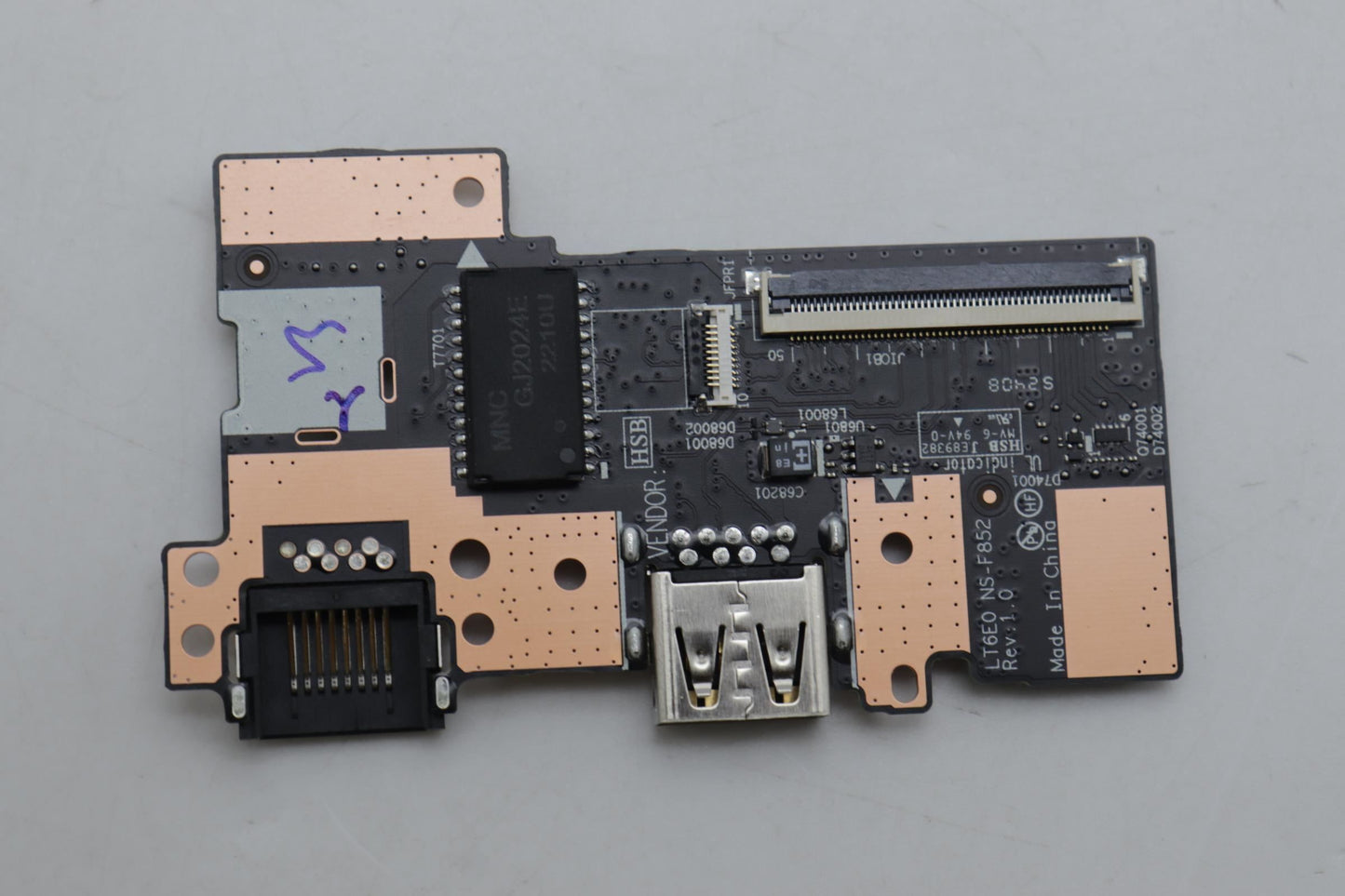Lenovo CARDPOP FRU PCBA IO/B NSF852 LT6E0 MP I/O Board 5C51P67045
