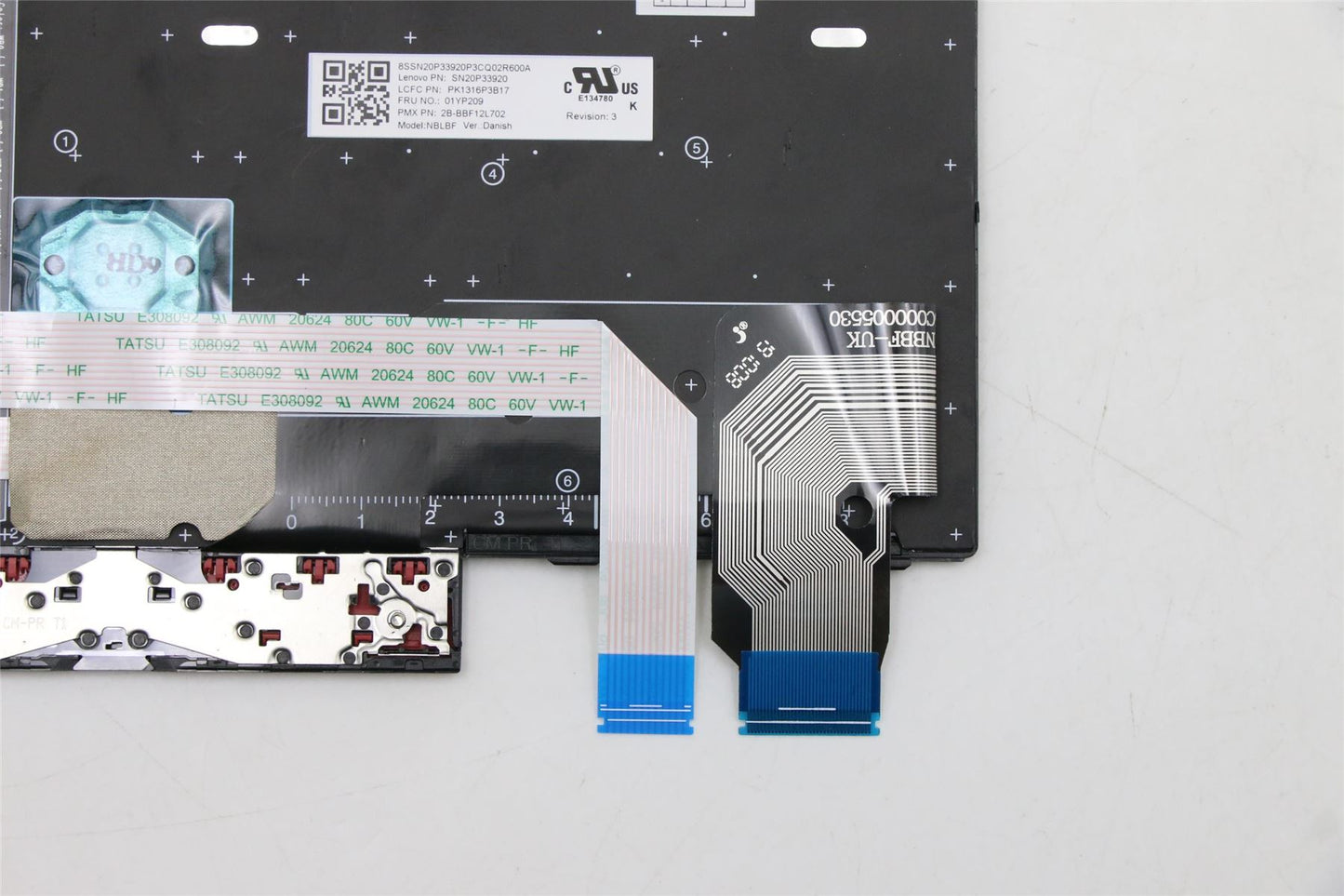 Lenovo ThinkPad X280 A285 X390 X395 L13 Keyboard Danish Black Backlit 01YP209