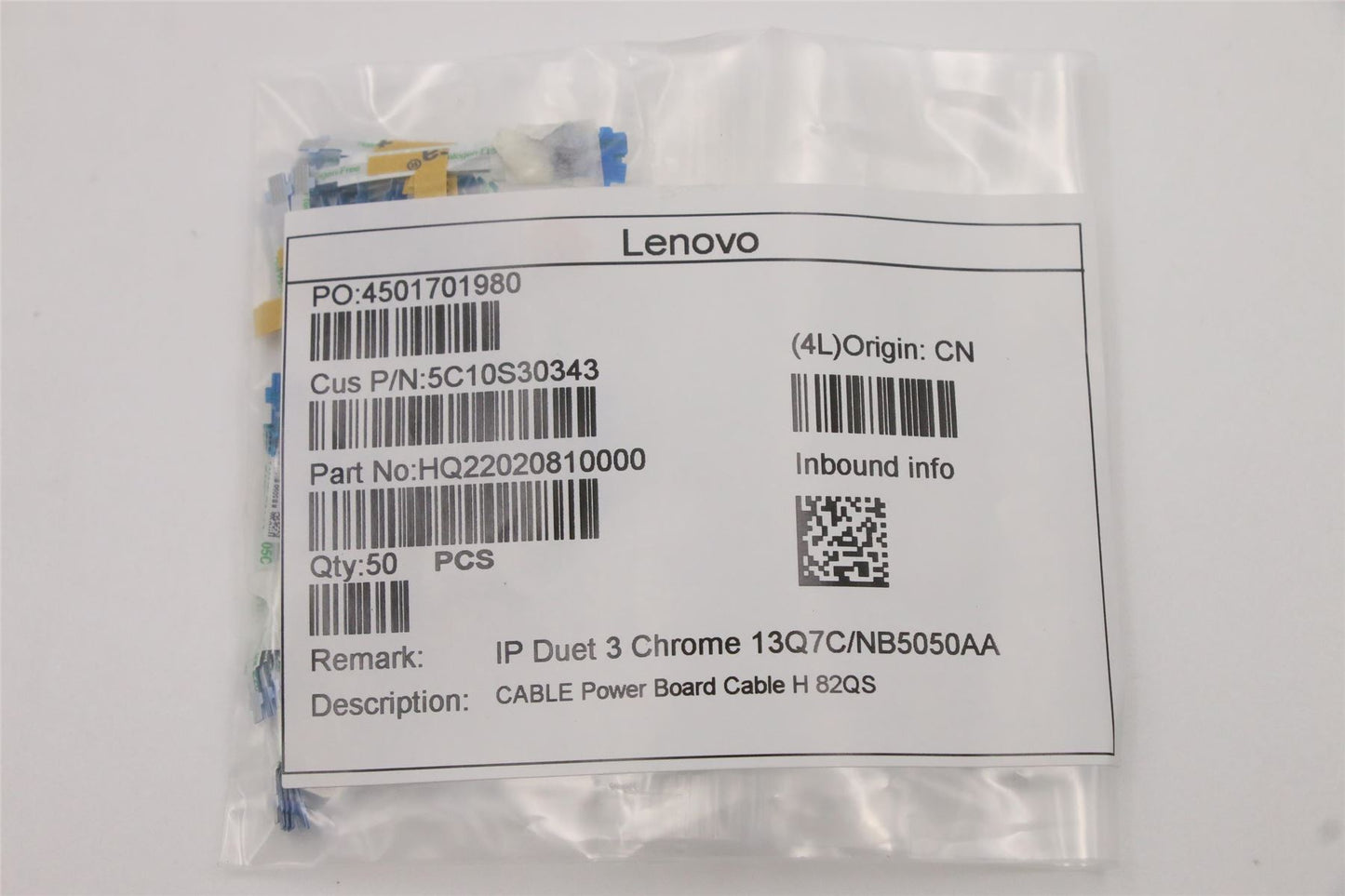 Lenovo Duet 5 13Q7C6 Power Button Board Cable 5C10S30343