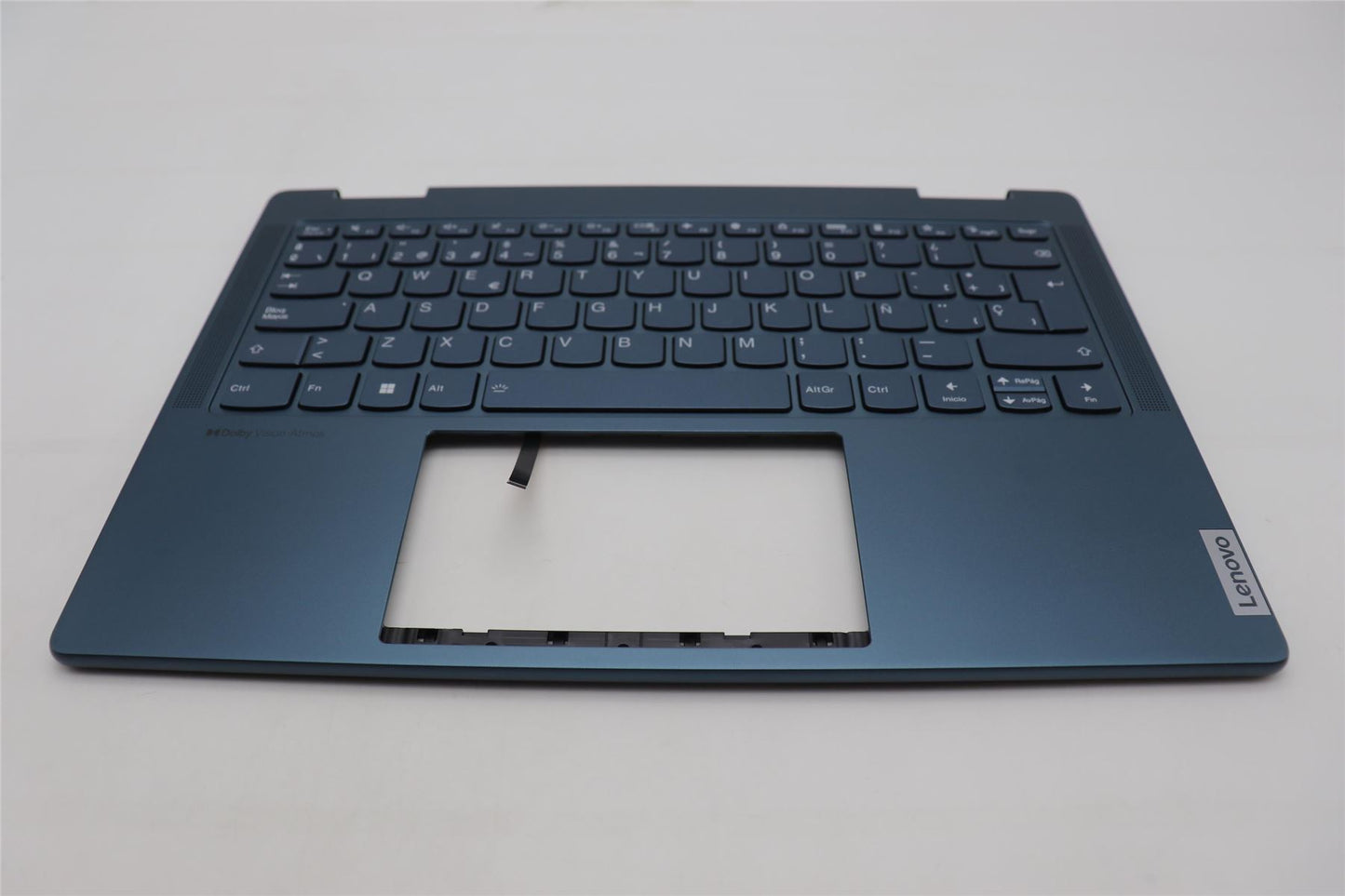 Lenovo Yoga 7 14IRL8 Keyboard Palmrest Top Cover Spanish Tidal Teal 5CB1L40864