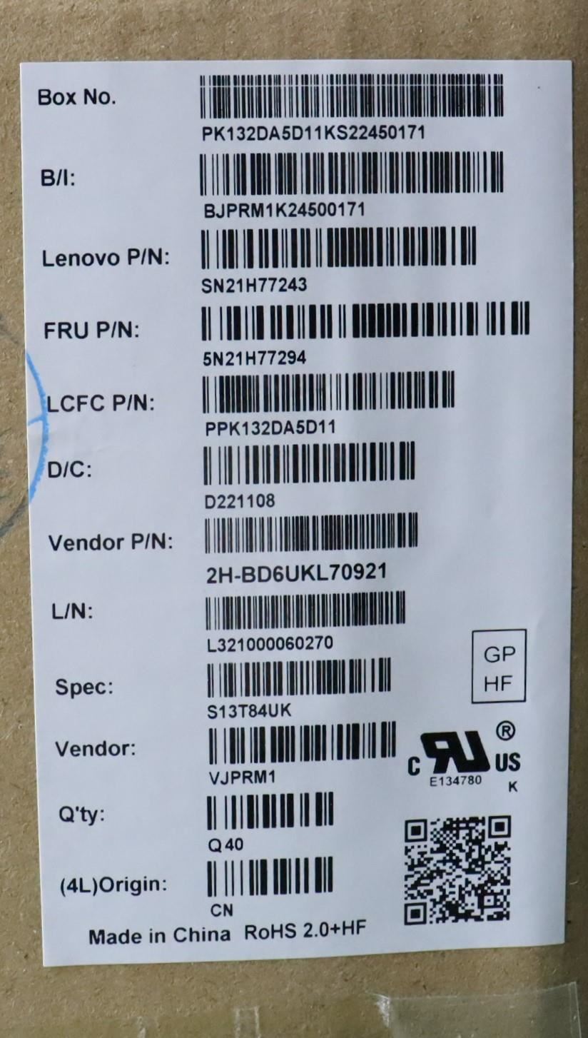 Lenovo ThinkPad L13 4 Keyboard UK Europe Grey Backlit 5N21H77294