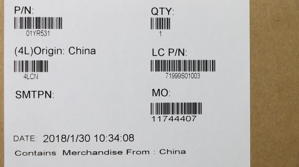 Lenovo Carbon X1 6th Keyboard Palmrest Top Cover Belgian Black 01YR531