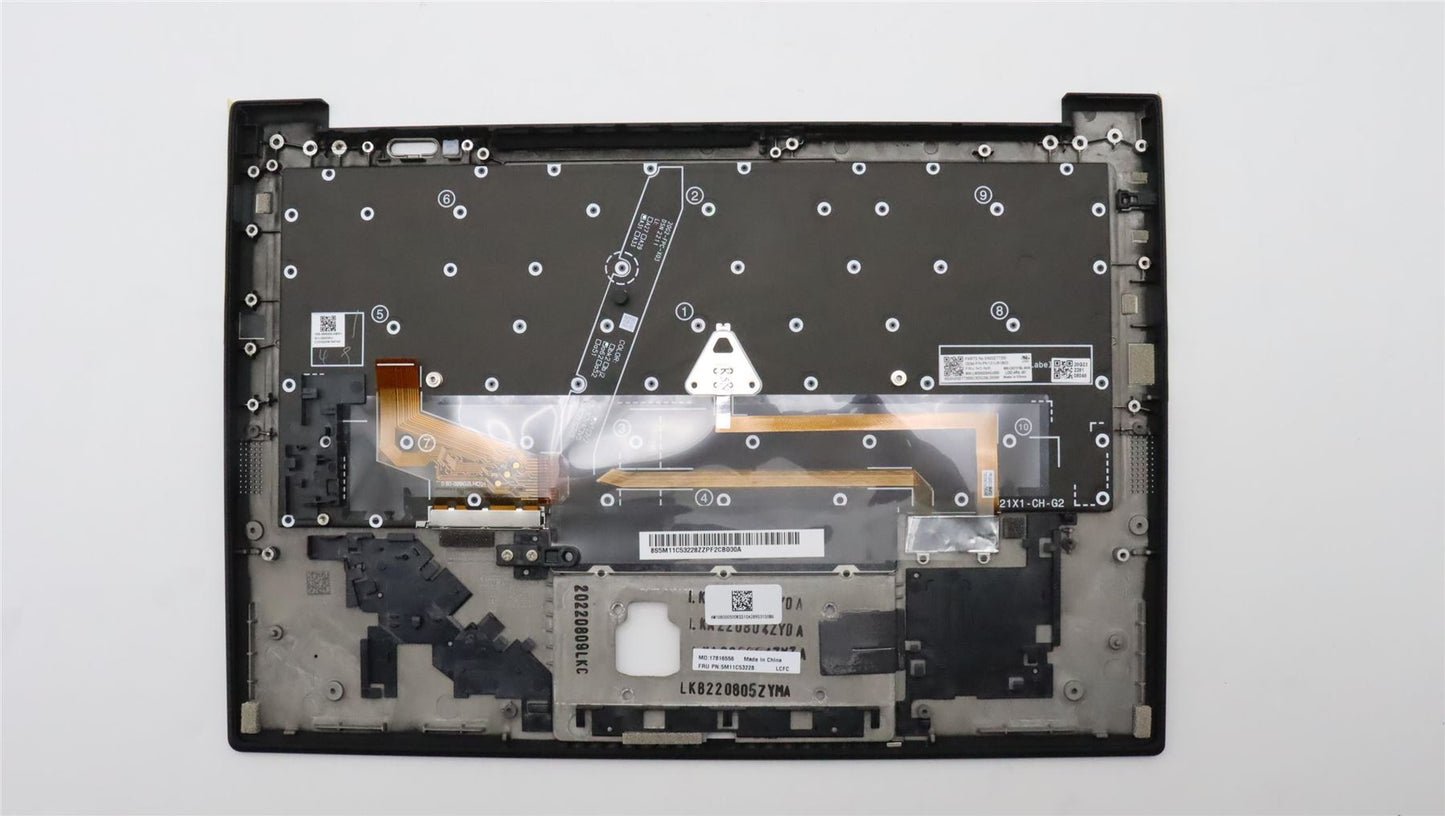 Lenovo ThinkPad X1 9th Gen Keyboard Palmrest Top Cover Arabic Backlit 5M11C53228
